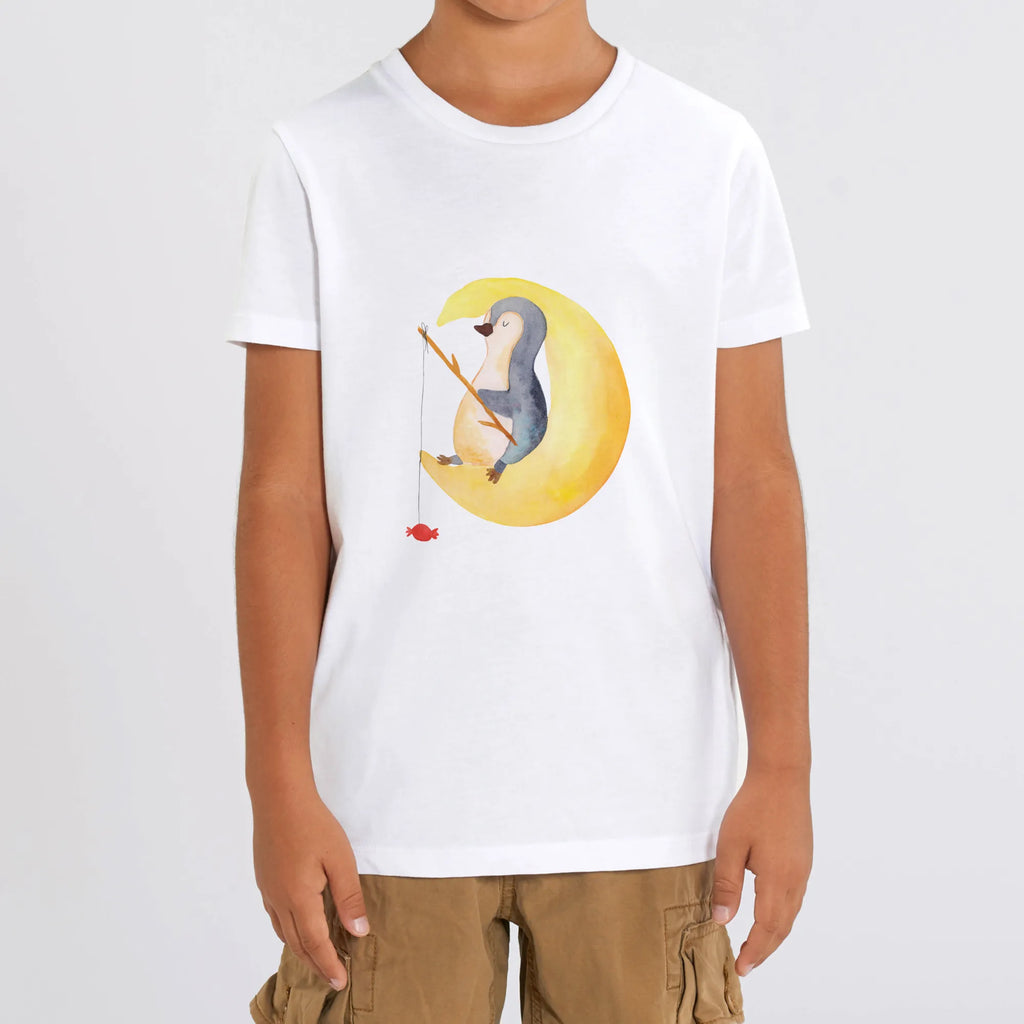 Organic Kinder T-Shirt Pinguin Mond Kinder T-Shirt Jungen, Kinder T-Shirt, Kinder T-Shirt Mädchen, Pinguin, schlafen, Spruch, Pinguine, Nachtruhe, Schlafzimmer, Schlafstörungen, Gästezimmer, Einschlafen