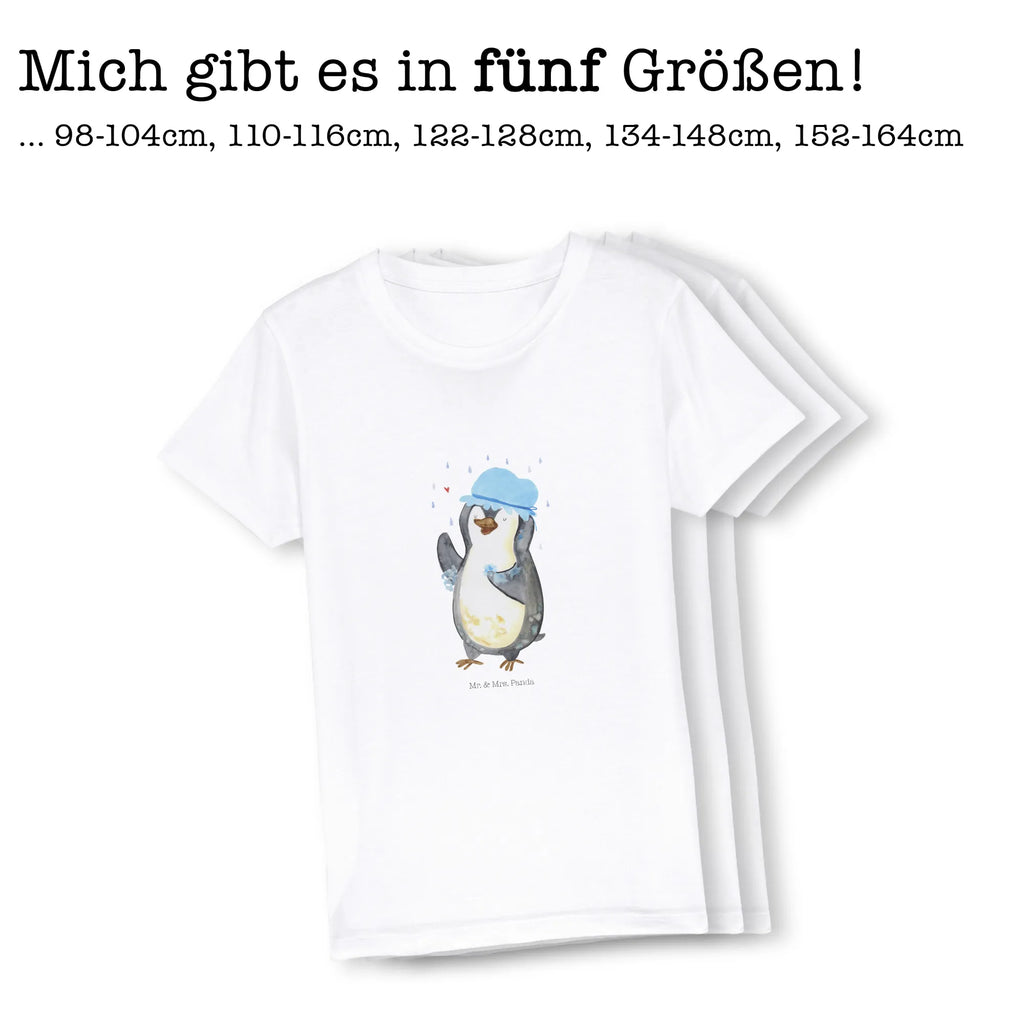 Organic Kids T-Shirt Penguin have a shower Kinder T-Shirt Jungen, Kinder T-Shirt Mädchen, Kinder T-Shirt, Pinguin, Lebensmotto, glücklich sein, Dusche, Duschen, Neustart, Motivation, Pinguine, Neuanfang