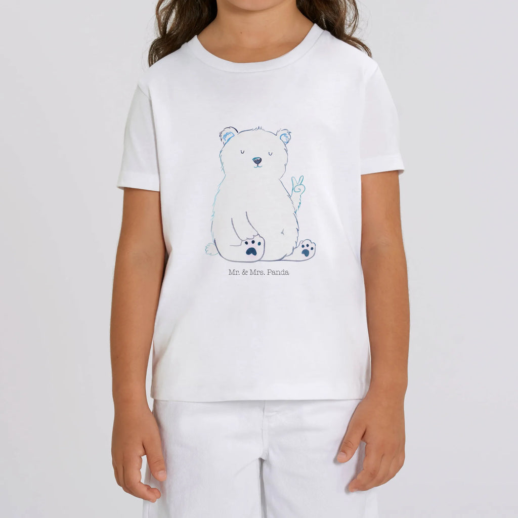 Organic Kinder T-Shirt Eisbär Faul Kinder T-Shirt Mädchen, Kinder T-Shirt, Kinder T-Shirt Jungen, Bär, Teddybär, Teddy, Nordpol, Bürojob, Arbeit, Homeoffice, Arbeitsplatz, Eisbär, Faul, Büro, Entspannen, Relaxen