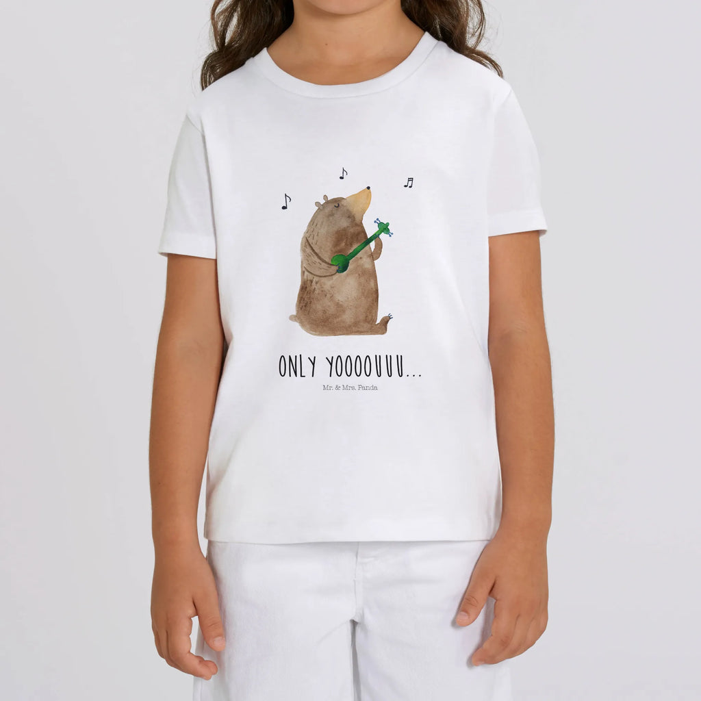 Organic Kinder T-Shirt Bär Gitarre Kinder T-Shirt Jungen, Kinder T-Shirt Mädchen, Kinder T-Shirt, Bär, Teddy, Teddybär
