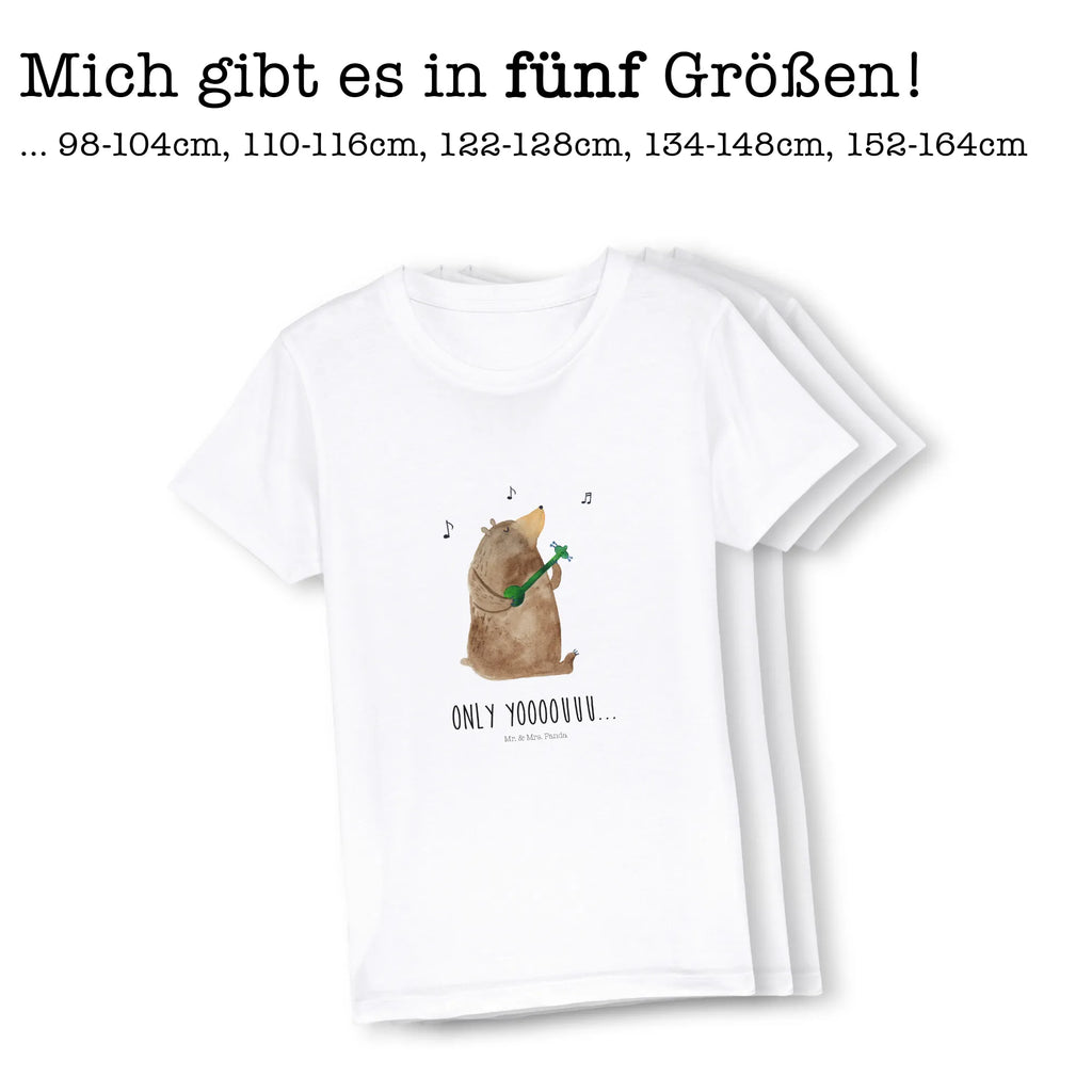Organic Kinder T-Shirt Bär Gitarre Kinder T-Shirt Jungen, Kinder T-Shirt Mädchen, Kinder T-Shirt, Bär, Teddy, Teddybär