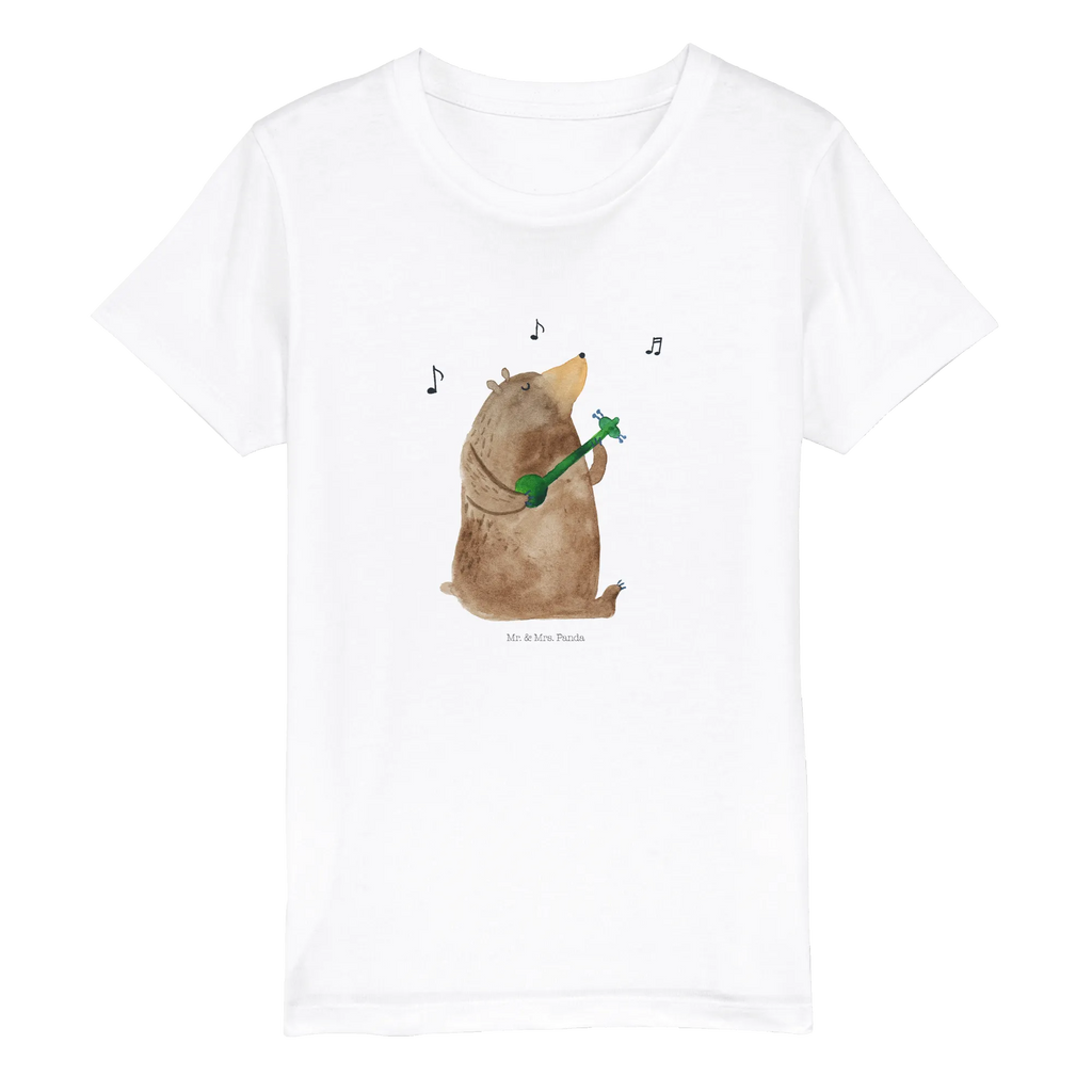 Organic Kinder T-Shirt Bär Gitarre Kinder T-Shirt Jungen, Kinder T-Shirt Mädchen, Kinder T-Shirt, Bär, Teddy, Teddybär