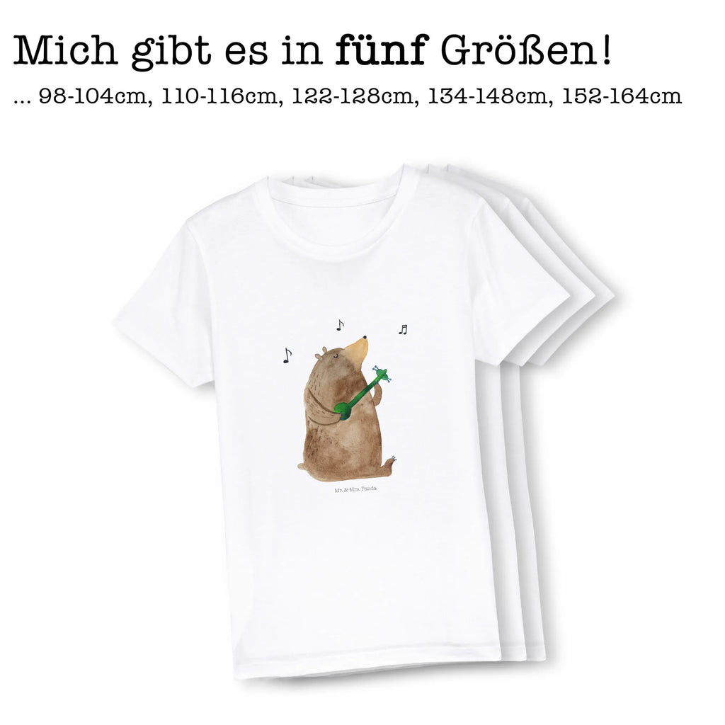 Organic Kinder T-Shirt Bär Gitarre Kinder T-Shirt Jungen, Kinder T-Shirt Mädchen, Kinder T-Shirt, Bär, Teddy, Teddybär