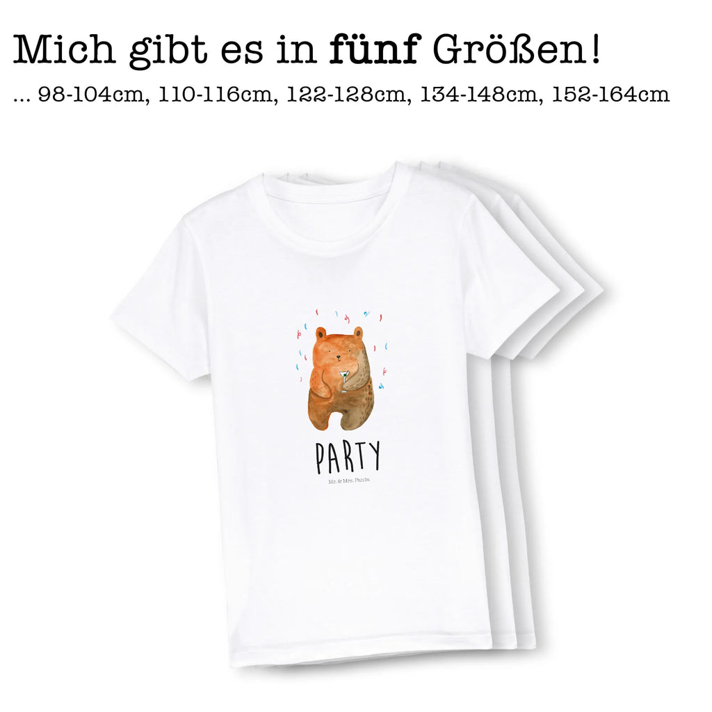 Organic Kids T-Shirt bear party Kinder T-Shirt Jungen, Kinder T-Shirt, Kinder T-Shirt Mädchen, Bär, Teddybär, Teddy, Party, Abfeiern, Lustig, Geburtstagsgeschenk, Mitbringsel, Gute Laune, Geschenk, Feiern, Geburtstag