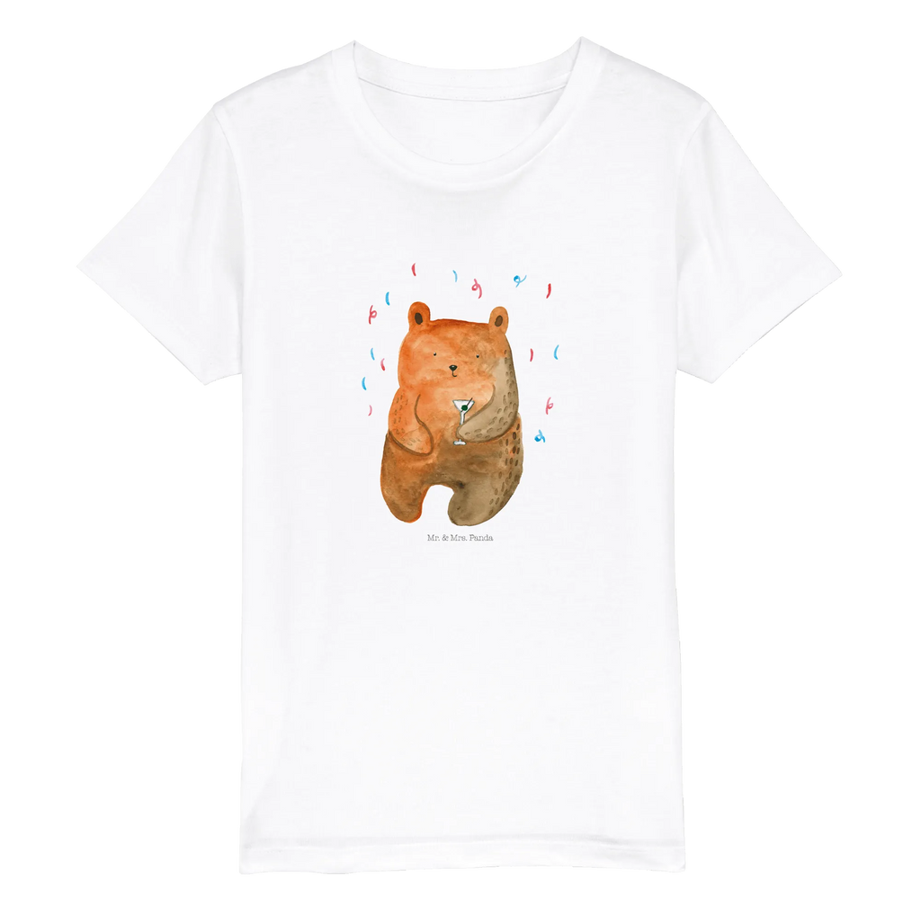 Organic Kids T-Shirt bear party Kinder T-Shirt Jungen, Kinder T-Shirt, Kinder T-Shirt Mädchen, Bär, Teddybär, Teddy, Party, Abfeiern, Lustig, Geburtstagsgeschenk, Mitbringsel, Gute Laune, Geschenk, Feiern, Geburtstag