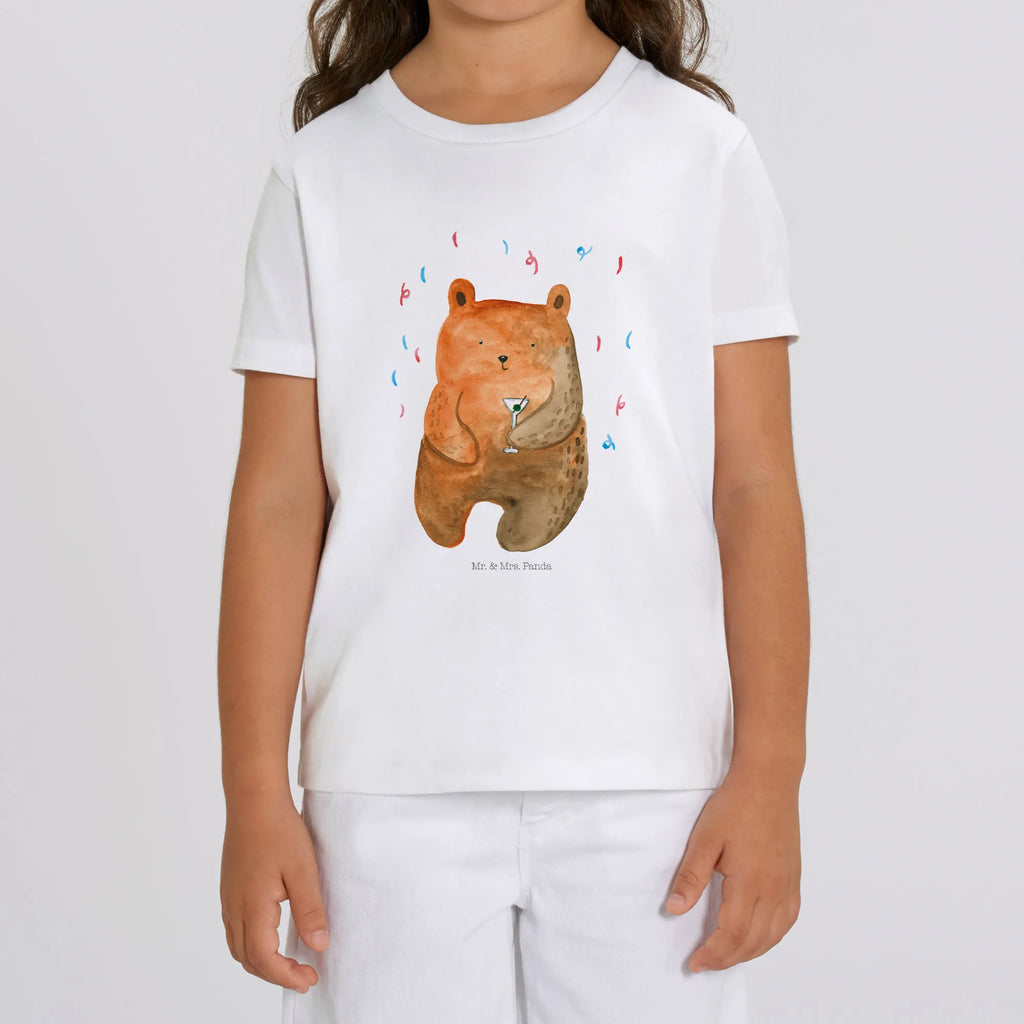Organic Kids T-Shirt bear party Kinder T-Shirt Jungen, Kinder T-Shirt, Kinder T-Shirt Mädchen, Bär, Teddybär, Teddy, Party, Abfeiern, Lustig, Geburtstagsgeschenk, Mitbringsel, Gute Laune, Geschenk, Feiern, Geburtstag