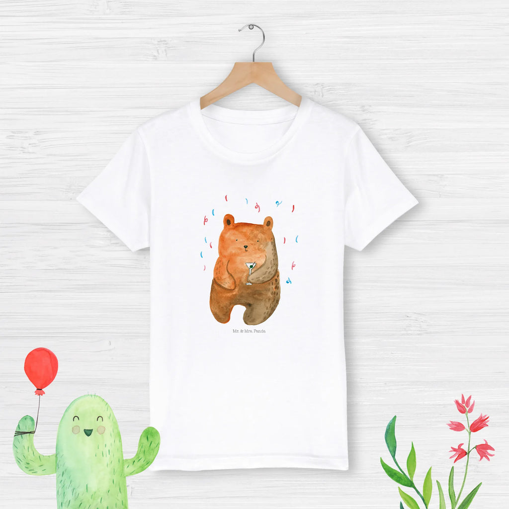 Organic Kids T-Shirt bear party Kinder T-Shirt Jungen, Kinder T-Shirt, Kinder T-Shirt Mädchen, Bär, Teddybär, Teddy, Party, Abfeiern, Lustig, Geburtstagsgeschenk, Mitbringsel, Gute Laune, Geschenk, Feiern, Geburtstag
