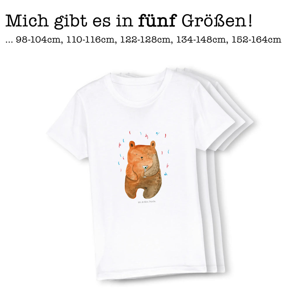 Organic Kids T-Shirt bear party Kinder T-Shirt Jungen, Kinder T-Shirt, Kinder T-Shirt Mädchen, Bär, Teddybär, Teddy, Party, Abfeiern, Lustig, Geburtstagsgeschenk, Mitbringsel, Gute Laune, Geschenk, Feiern, Geburtstag