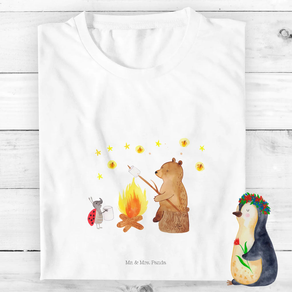 Organic Kinder T-Shirt Bär & Marienkäfer Lagerfeuer Kinder T-Shirt, Kinder T-Shirt Mädchen, Kinder T-Shirt Jungen, Bär, Teddybär, Teddy, Lagerfeuer