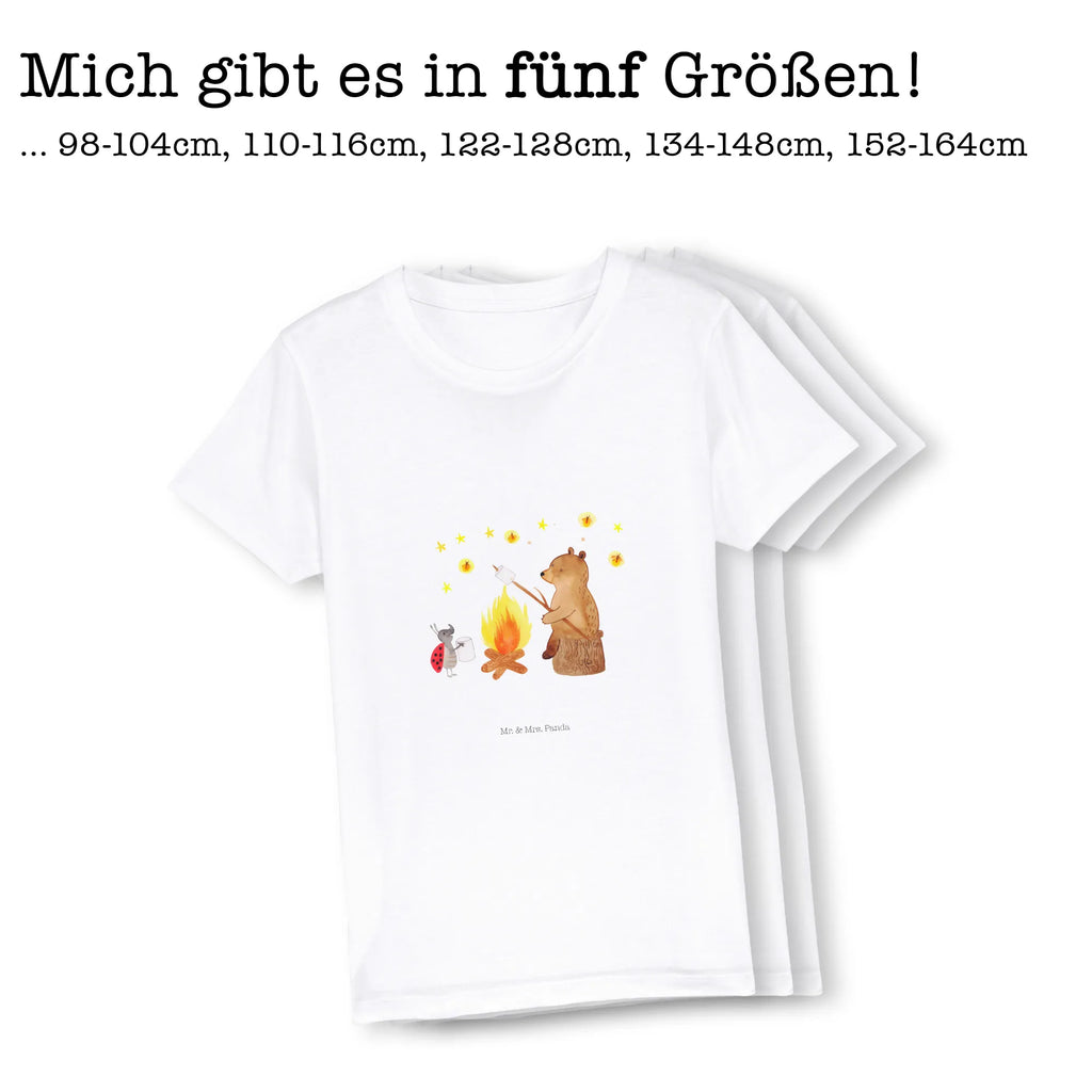Organic Kinder T-Shirt Bär & Marienkäfer Lagerfeuer Kinder T-Shirt, Kinder T-Shirt Mädchen, Kinder T-Shirt Jungen, Bär, Teddybär, Teddy, Lagerfeuer