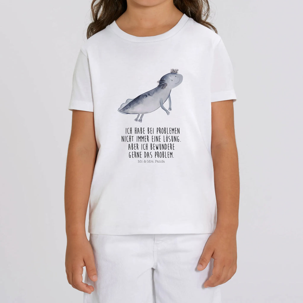 Organic Kinder T-Shirt Axolotl Schwimmen Kinder T-Shirt Mädchen, Kinder T-Shirt Jungen, Kinder T-Shirt, Molch, Axolotl, Motivation, Lösungen, Probleme, Lurche, Schwanzlurch, Axolot, Lurch, Problem
