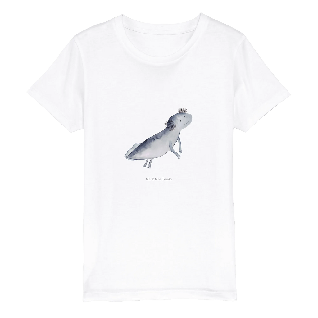 Organic Kinder T-Shirt Axolotl Schwimmen Kinder T-Shirt Mädchen, Kinder T-Shirt Jungen, Kinder T-Shirt, Molch, Axolotl, Motivation, Lösungen, Probleme, Lurche, Schwanzlurch, Axolot, Lurch, Problem