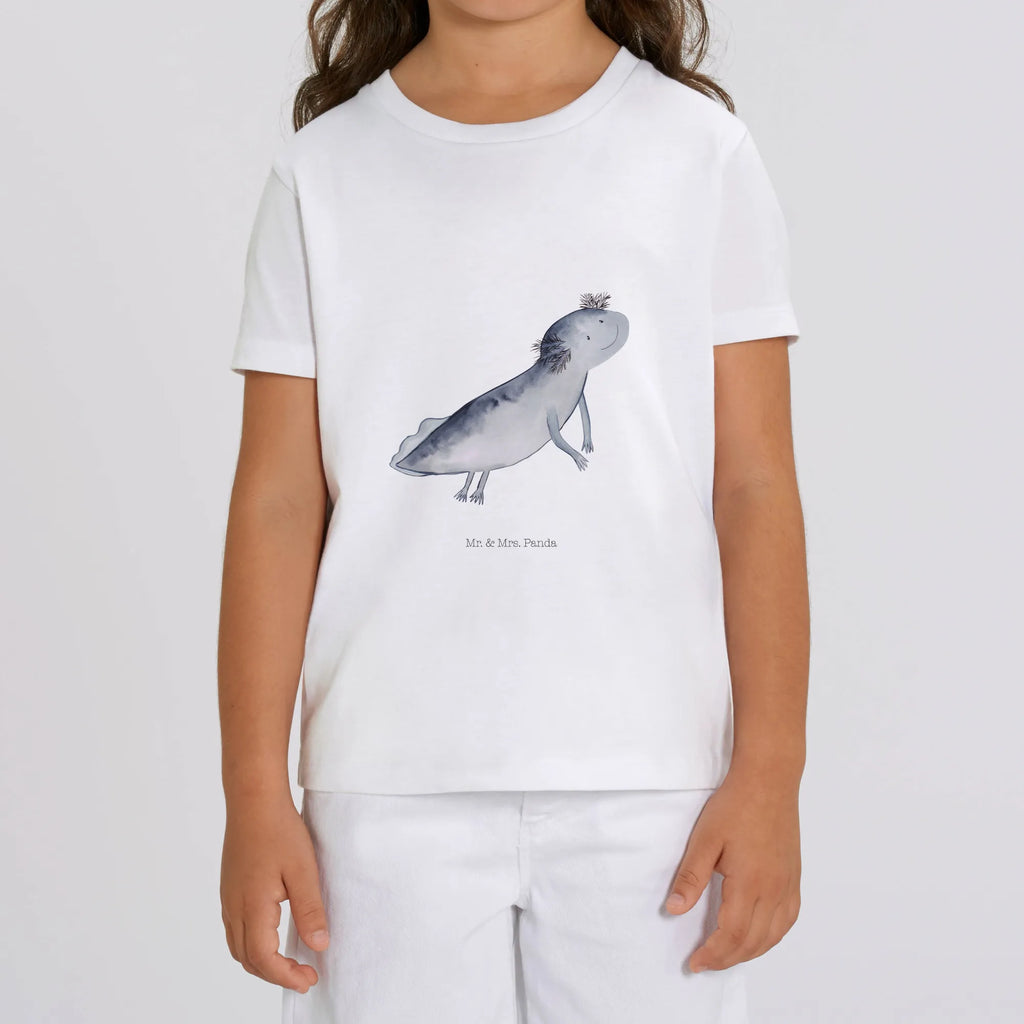 Organic Kinder T-Shirt Axolotl Schwimmen Kinder T-Shirt Mädchen, Kinder T-Shirt Jungen, Kinder T-Shirt, Molch, Axolotl, Motivation, Lösungen, Probleme, Lurche, Schwanzlurch, Axolot, Lurch, Problem