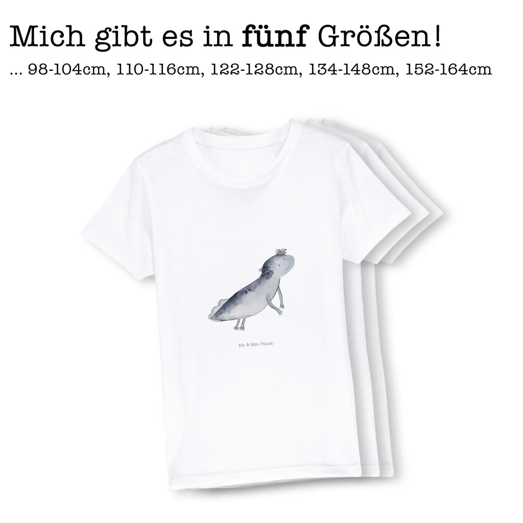 Organic Kinder T-Shirt Axolotl Schwimmen Kinder T-Shirt Mädchen, Kinder T-Shirt Jungen, Kinder T-Shirt, Molch, Axolotl, Motivation, Lösungen, Probleme, Lurche, Schwanzlurch, Axolot, Lurch, Problem