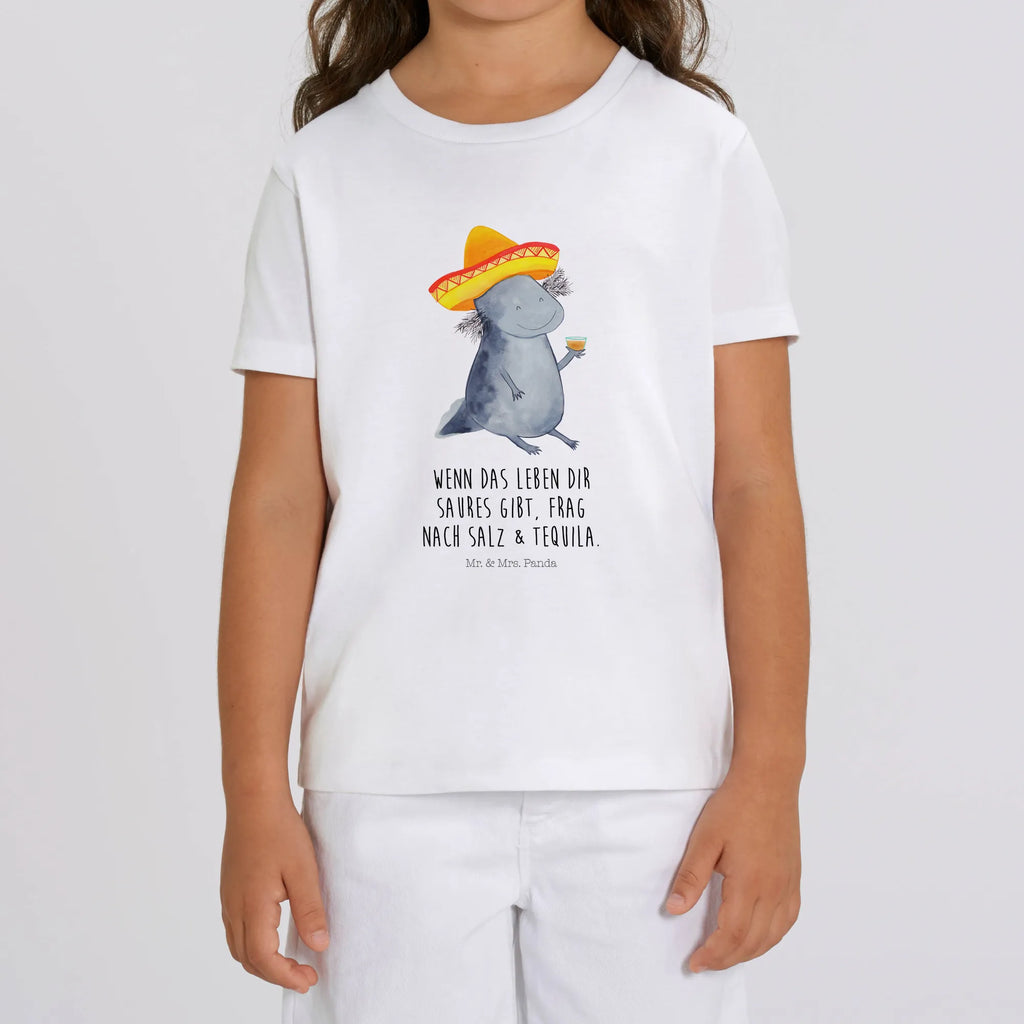 Organic Kinder T-Shirt Axolotl Tequila Kinder T-Shirt Mädchen, Kinder T-Shirt Jungen, Kinder T-Shirt, Axolotl, Molch, Mexico, Lurch, Feuersalamander, Sombrero, Feuerdrache, Spruch, Tequila, Motivation, Axolot, Lurche, Mexiko, Zitrone, Schwanzlurch