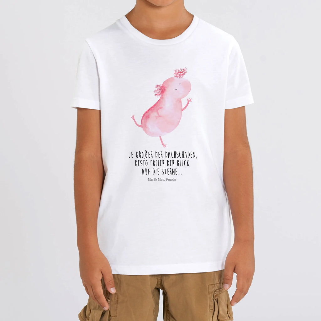Organic Kids T-Shirt axolotl Dance Kinder T-Shirt Mädchen, Kinder T-Shirt Jungen, Kinder T-Shirt, Molch, Axolotl, Freundin, beste Freundin, Dachschaden, verrückt, Sterne, Axolot, Schwanzlurch, Lurch, Lurche