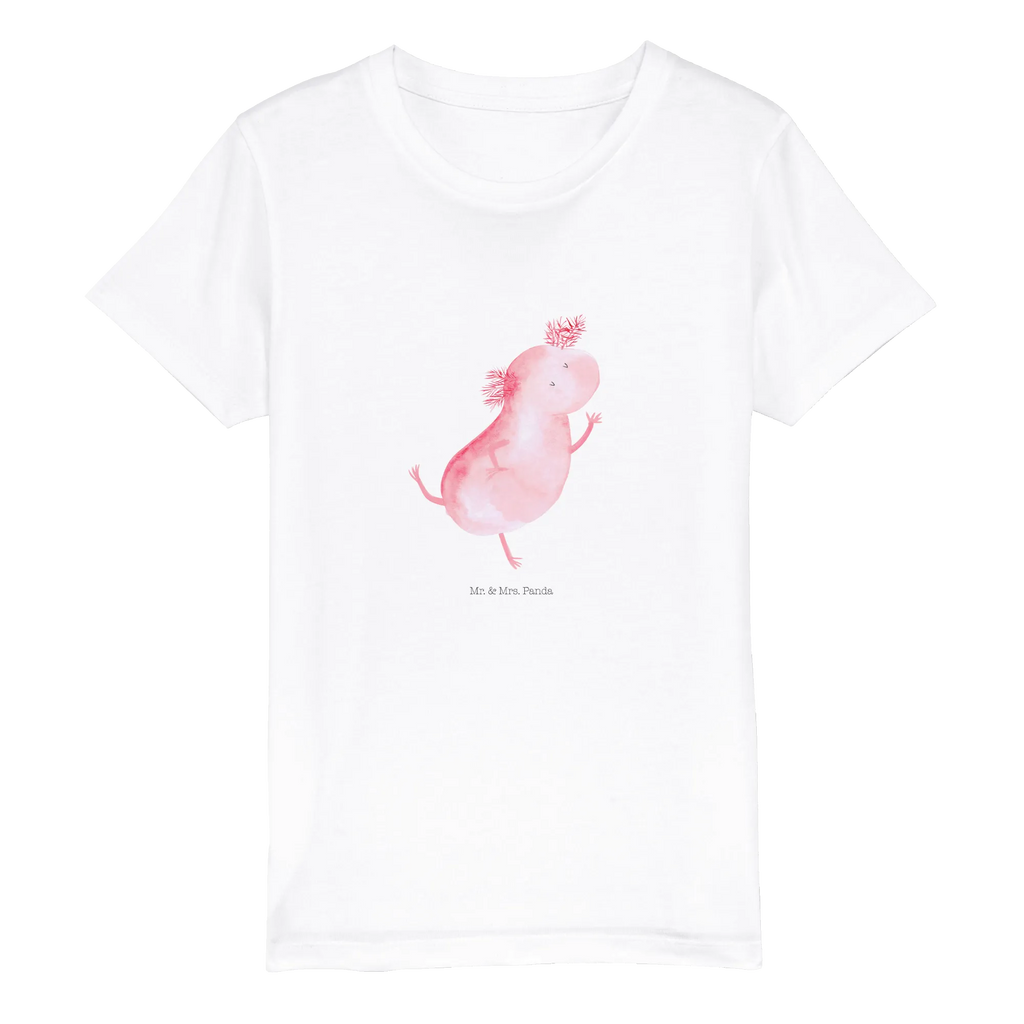 Organic Kids T-Shirt axolotl Dance Kinder T-Shirt Mädchen, Kinder T-Shirt Jungen, Kinder T-Shirt, Molch, Axolotl, Freundin, beste Freundin, Dachschaden, verrückt, Sterne, Axolot, Schwanzlurch, Lurch, Lurche