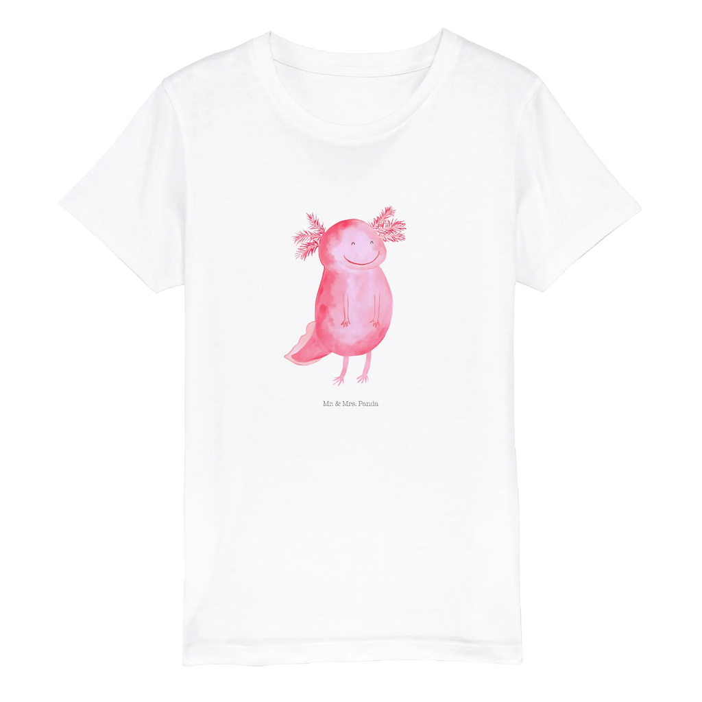 Organic Kids T-Shirt axolotl Happy Kinder T-Shirt Jungen, Kinder T-Shirt, Kinder T-Shirt Mädchen, Molch, Axolotl, Schwanzlurch, Axolot, Lurche, Motivation, Gute Laune, Lurch