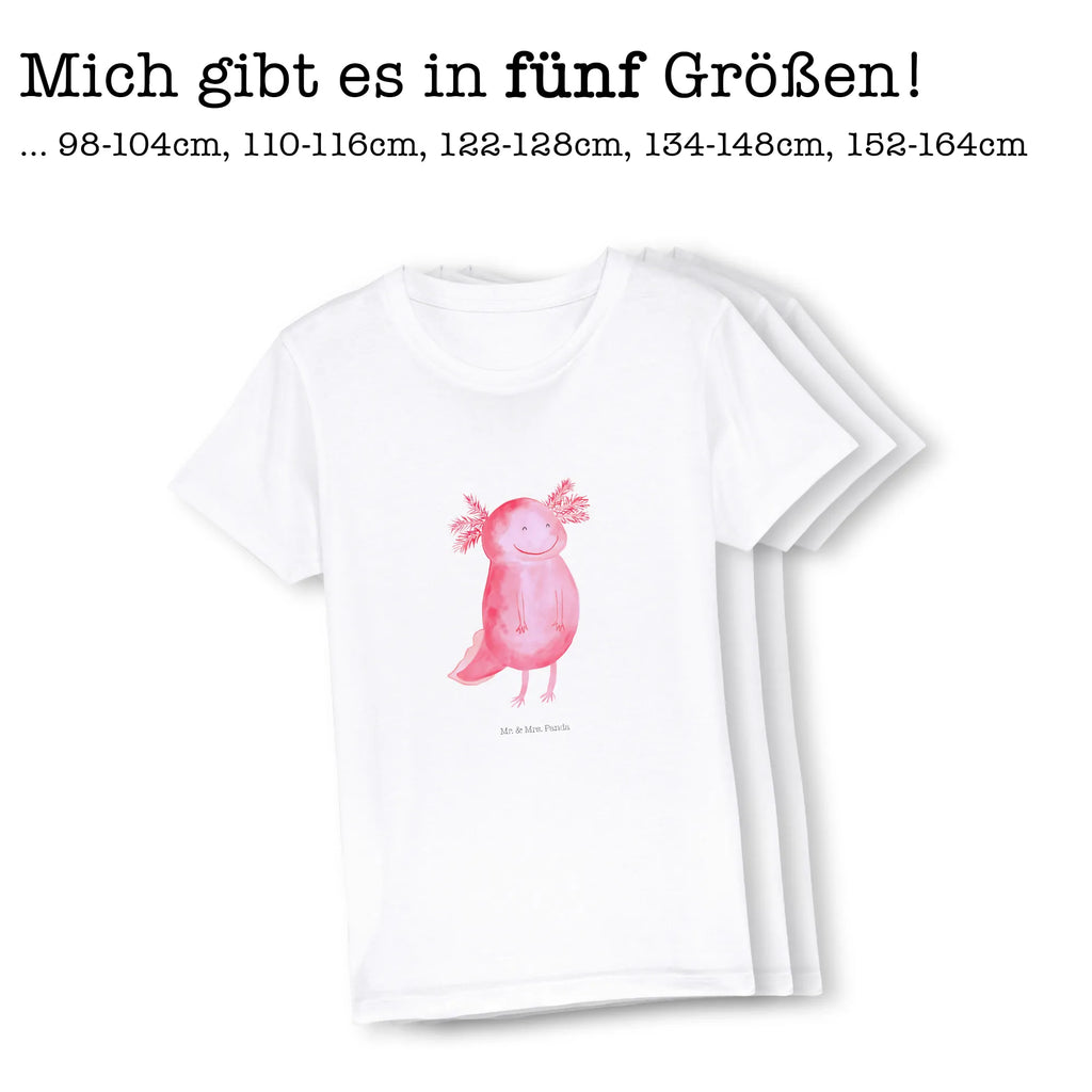 Organic Kids T-Shirt axolotl Happy Kinder T-Shirt Jungen, Kinder T-Shirt, Kinder T-Shirt Mädchen, Molch, Axolotl, Schwanzlurch, Axolot, Lurche, Motivation, Gute Laune, Lurch