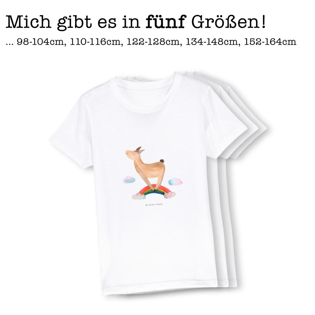Organic Kinder T-Shirt Lama Regenbogen Kinder T-Shirt Jungen, Kinder T-Shirt, Kinder T-Shirt Mädchen, Lama, Alpaka, Abi, Hobby, Lamas, Außenseiter, Wolkenland, Freiheit, Selbstständig, Regenbogen, Haters, Schule, Haters Gonna Hate