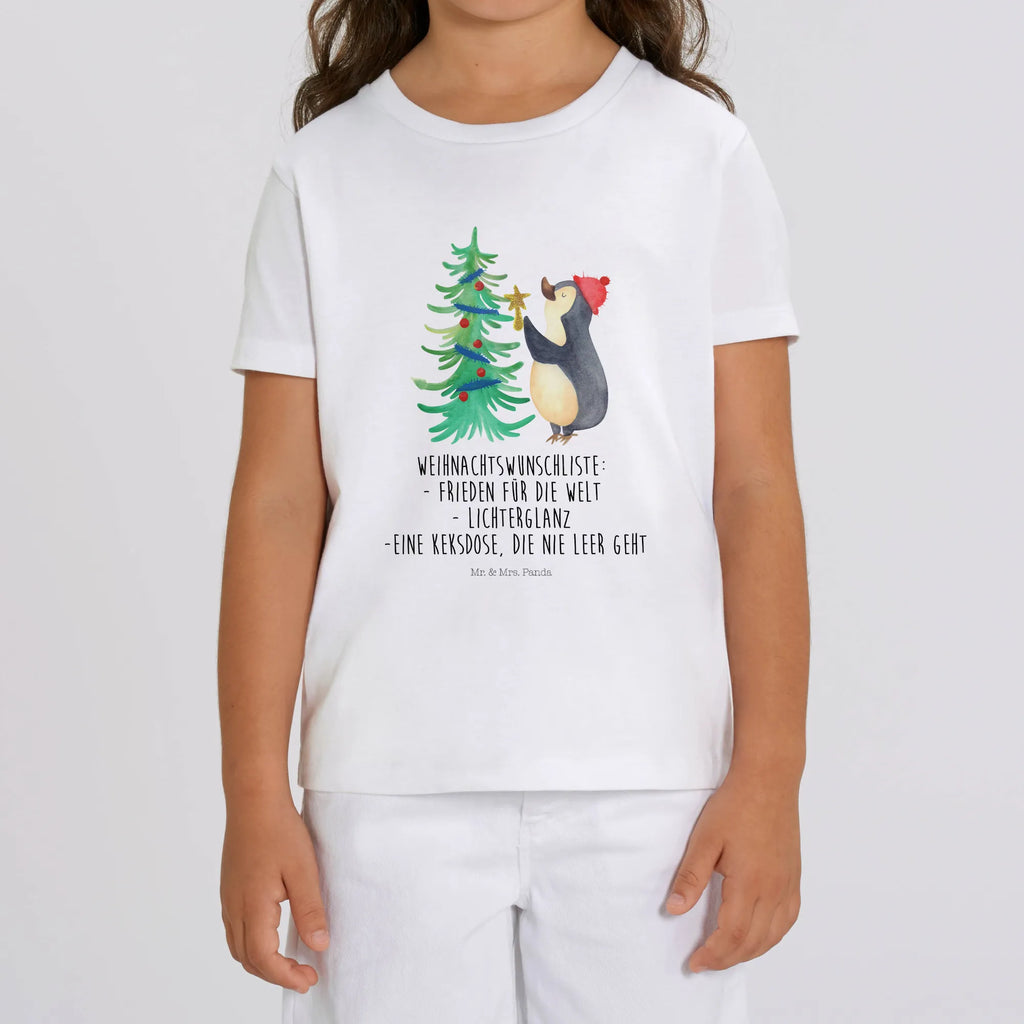 Organic Kinder T-Shirt Pinguin Weihnachtsbaum Kinder T-Shirt Jungen, Kinder T-Shirt, Kinder T-Shirt Mädchen, Heiligabend, Advent, Nikolaus, Weihnachtsdeko, Winter, Weihnachten, Wintermotiv, Pinguin