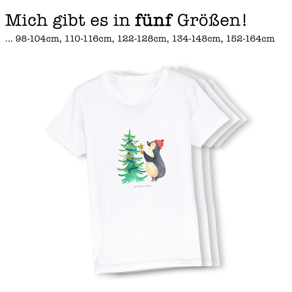 Organic Kinder T-Shirt Pinguin Weihnachtsbaum Kinder T-Shirt Jungen, Kinder T-Shirt, Kinder T-Shirt Mädchen, Heiligabend, Advent, Nikolaus, Weihnachtsdeko, Winter, Weihnachten, Wintermotiv, Pinguin