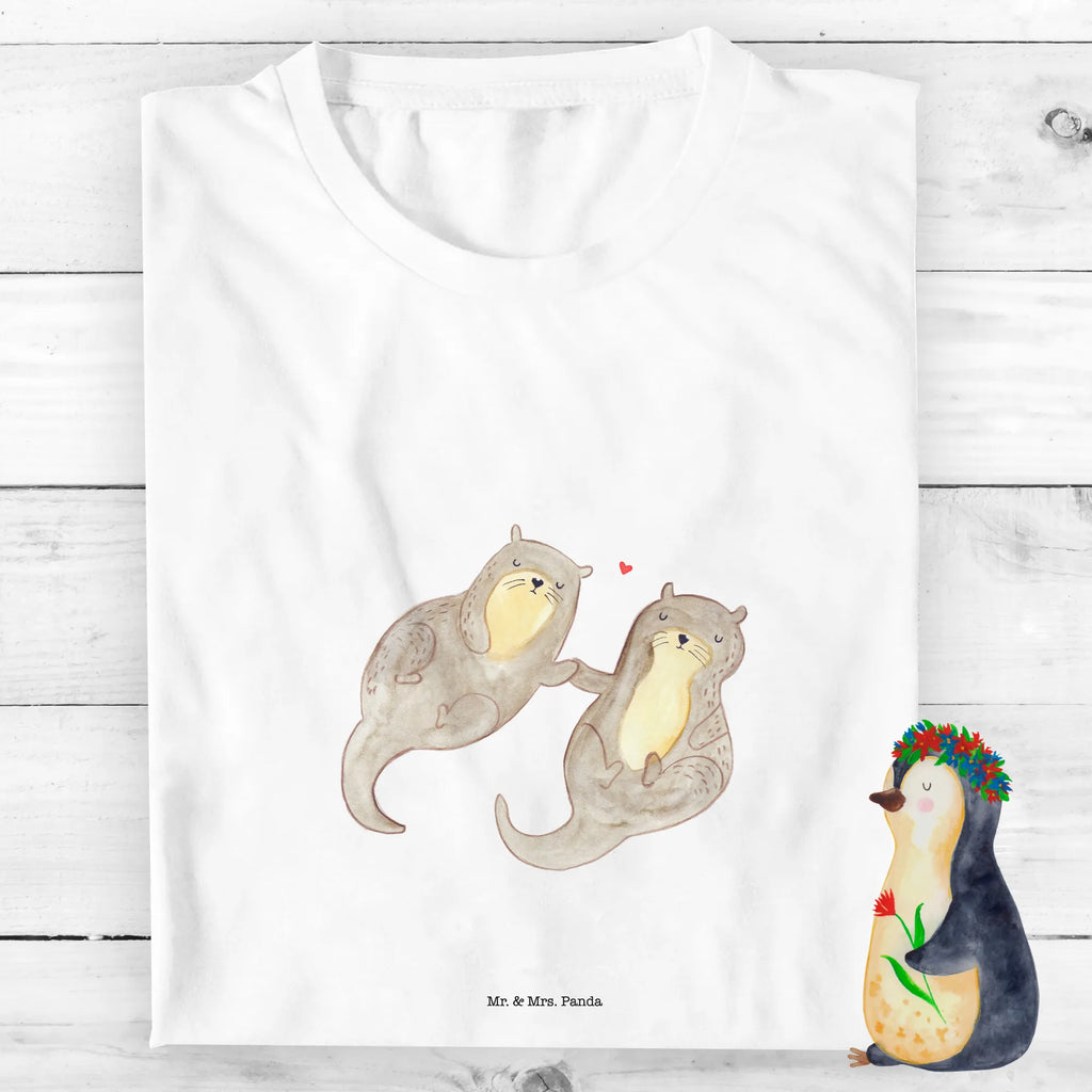 Organic Kinder T-Shirt Otter Hände halten Kinder T-Shirt Mädchen, Kinder T-Shirt Jungen, Kinder T-Shirt, Otter, Seeotter, Fischotter, Otter Seeotter See Otter