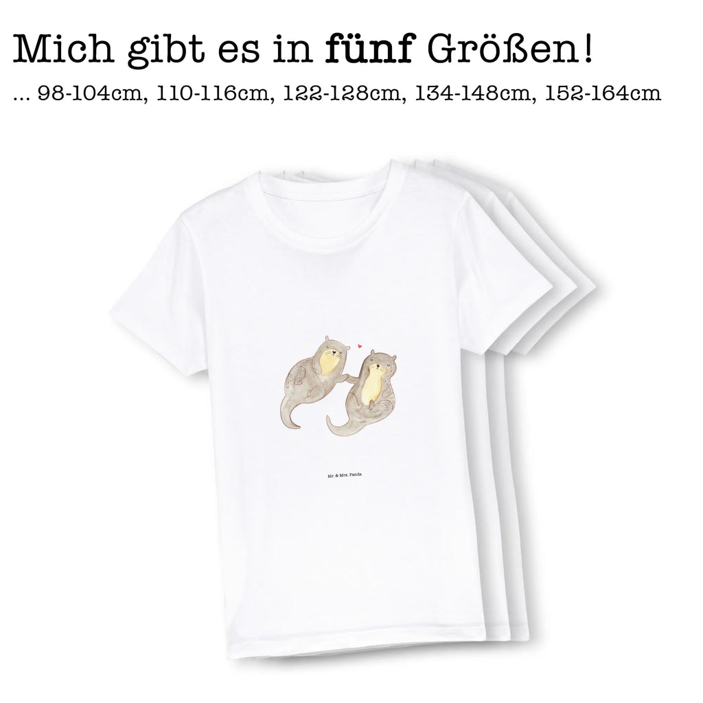 Organic Kinder T-Shirt Otter Hände halten Kinder T-Shirt Mädchen, Kinder T-Shirt Jungen, Kinder T-Shirt, Otter, Seeotter, Fischotter, Otter Seeotter See Otter
