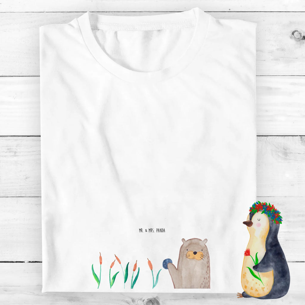 Organic Kinder T-Shirt Otter Stein Kinder T-Shirt Jungen, Kinder T-Shirt Mädchen, Kinder T-Shirt, Otter, Seeotter, Fischotter, Otter Seeotter See Otter