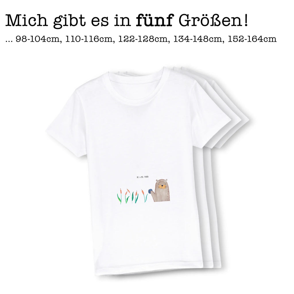 Organic Kinder T-Shirt Otter Stein Kinder T-Shirt Jungen, Kinder T-Shirt Mädchen, Kinder T-Shirt, Otter, Seeotter, Fischotter, Otter Seeotter See Otter