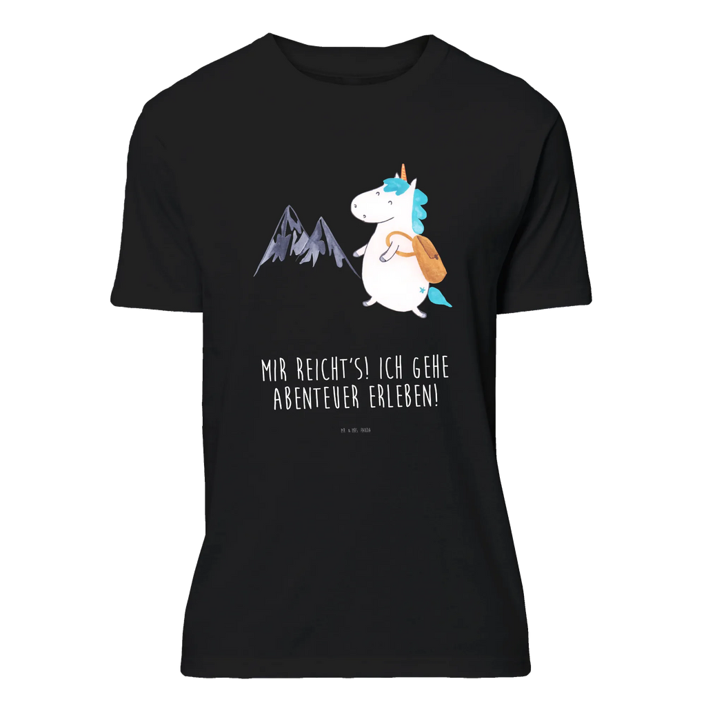 T-Shirt Standard Einhorn Bergsteiger Geburstag, Jubiläum, Schlafshirt, T-Shirt, Damen, Nachthemd, T-Shirt mit Spruch, Herrn, Junggesellenabschied, Tshirt, Lustiges T-Shirt, Shirt, Einhörner, Einhorn, Unicorn, Einhorn Deko, Berge, Weltenbummler, Weltreise, Urlaub, Entdecker, Abenteurer, Bergsteiger, Abenteuer, Reisen