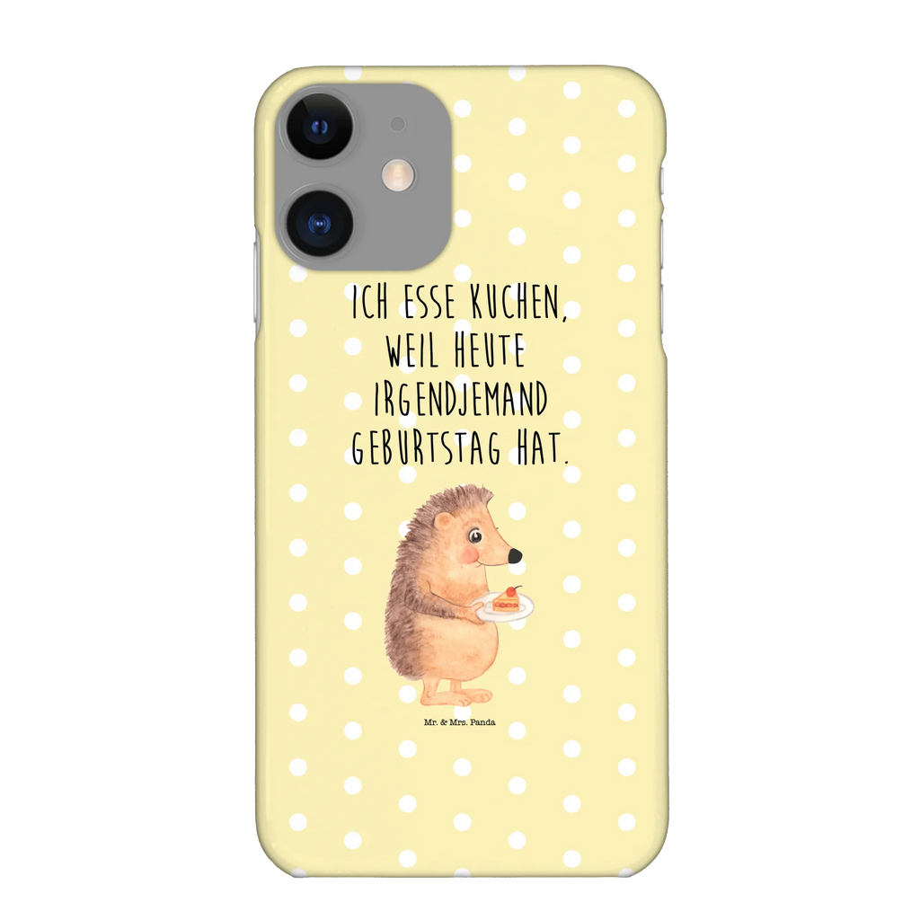 Phone case Hedgehog piece of cake mobile phone, Iphone X, cover, mobile phone case, mobile cover, case, Iphone 10, small animals, cute, funny, cute animal motives, hand drawn, small world, funny sayings, good mood, happy, gifts, gift ideas, special gifts, animal lover, card, bake cake, hedgehog, baking gift, cake, food saying, invitation party, birthday cake