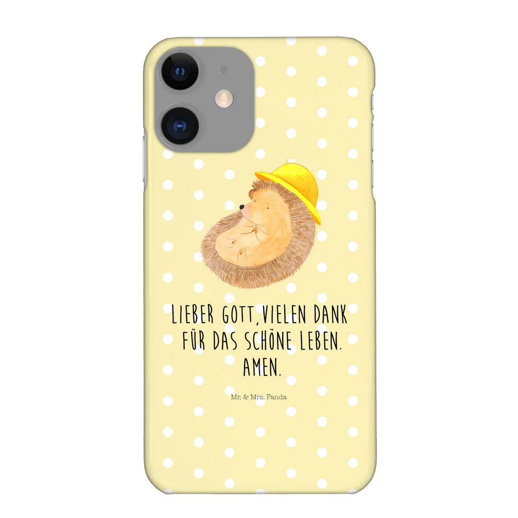 Phone case Hedgehog Pray cover, mobile phone, Iphone X, case, Iphone 10, mobile phone case, mobile cover, small animals, cute, funny, cute animal motives, hand drawn, small world, funny sayings, good mood, happy, gifts, gift ideas, special gifts, animal lover, card, pray, gratitude, Amen, enjoy, life, God, be grateful, hedgehog with hat, hedgehog, sun hat