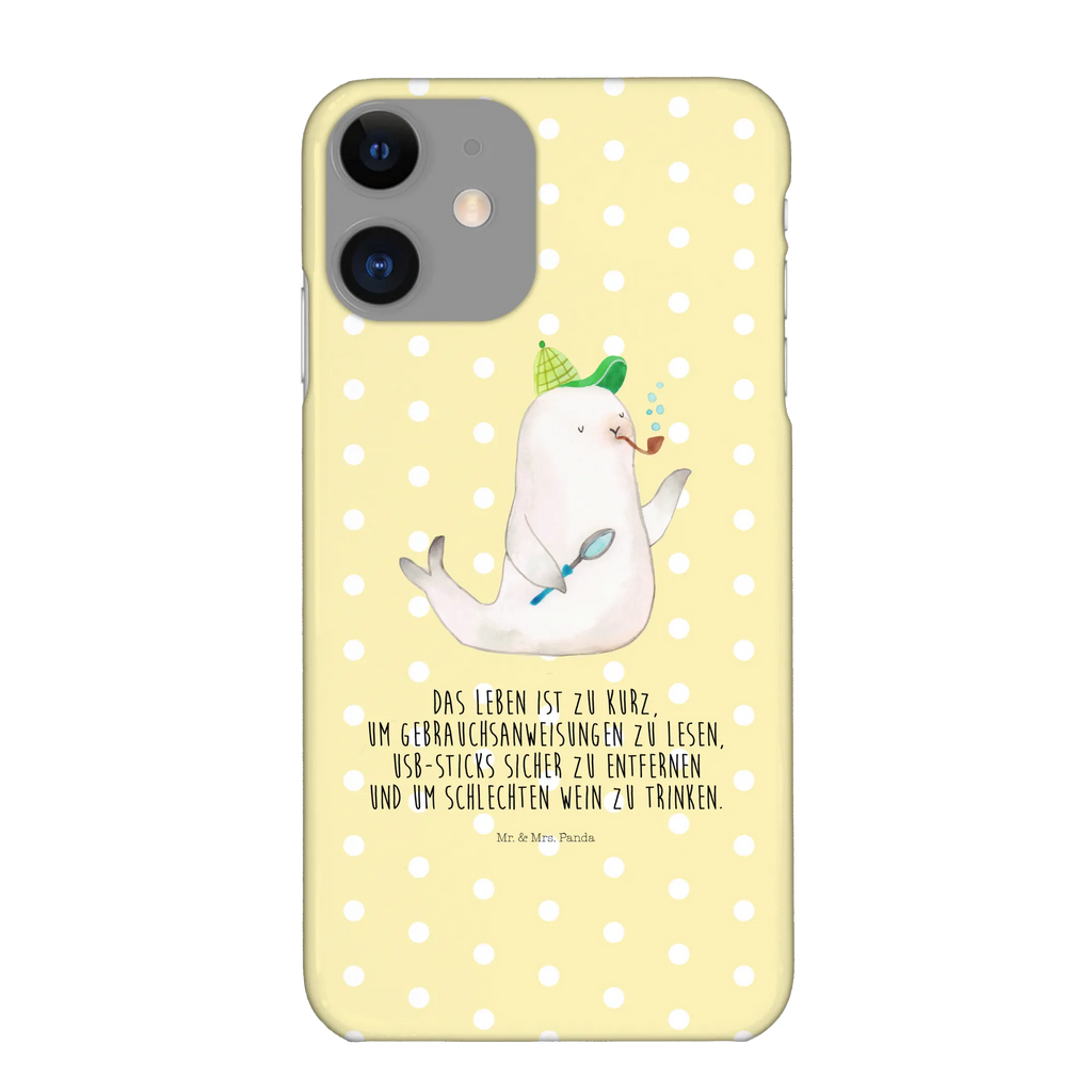 Phone case seal sherlock mobile phone case, Iphone 10, mobile phone, case, cover, Iphone X, mobile cover, small animals, cute, funny, cute animal motives, hand drawn, small world, funny sayings, good mood, happy, gifts, gift ideas, special gifts, animal lover, card