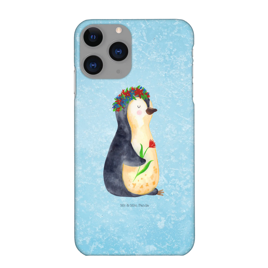 Handyhülle Pinguin Blumen Iphone 10, Handy, Iphone X, Handyhülle, Handy Case, Hülle, Cover, Handycover, Pinguin, Liebeskummer, Universum, Geschenkidee, Lebenslust, Ziele, Blumenkranz, Motivation, Leben, Pinguine, Lebensziele, Wünsche