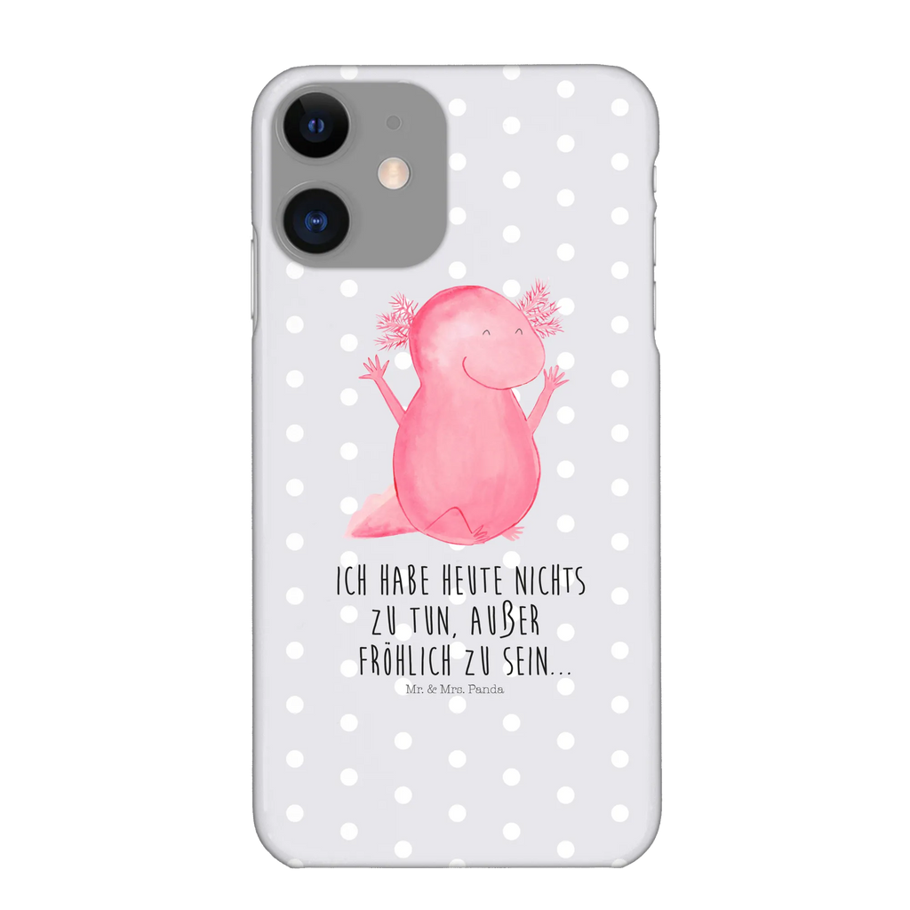Handyhülle Axolotl Hurra Handy, Iphone 10, Handycover, Handy Case, Cover, Handyhülle, Hülle, Iphone X, Molch, Axolotl, Axolot, Schwanzlurch, Freude, Spaß, Lurch, Fröhlich, Motivation, Zufriedenheit, Lurche