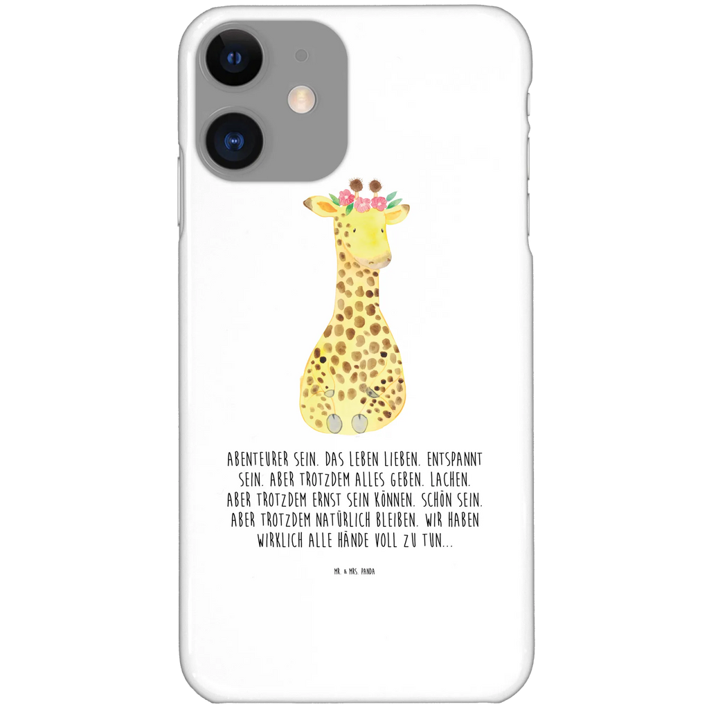 Phone case giraffe flower wreath Handy, Hülle, Handy Case, Handycover, Handyhülle, Cover, Iphone 10, Iphone X, Wildtiere, Afrika, Giraffe, Blumenkranz, Selbstliebe, Freundin, Abenteurer
