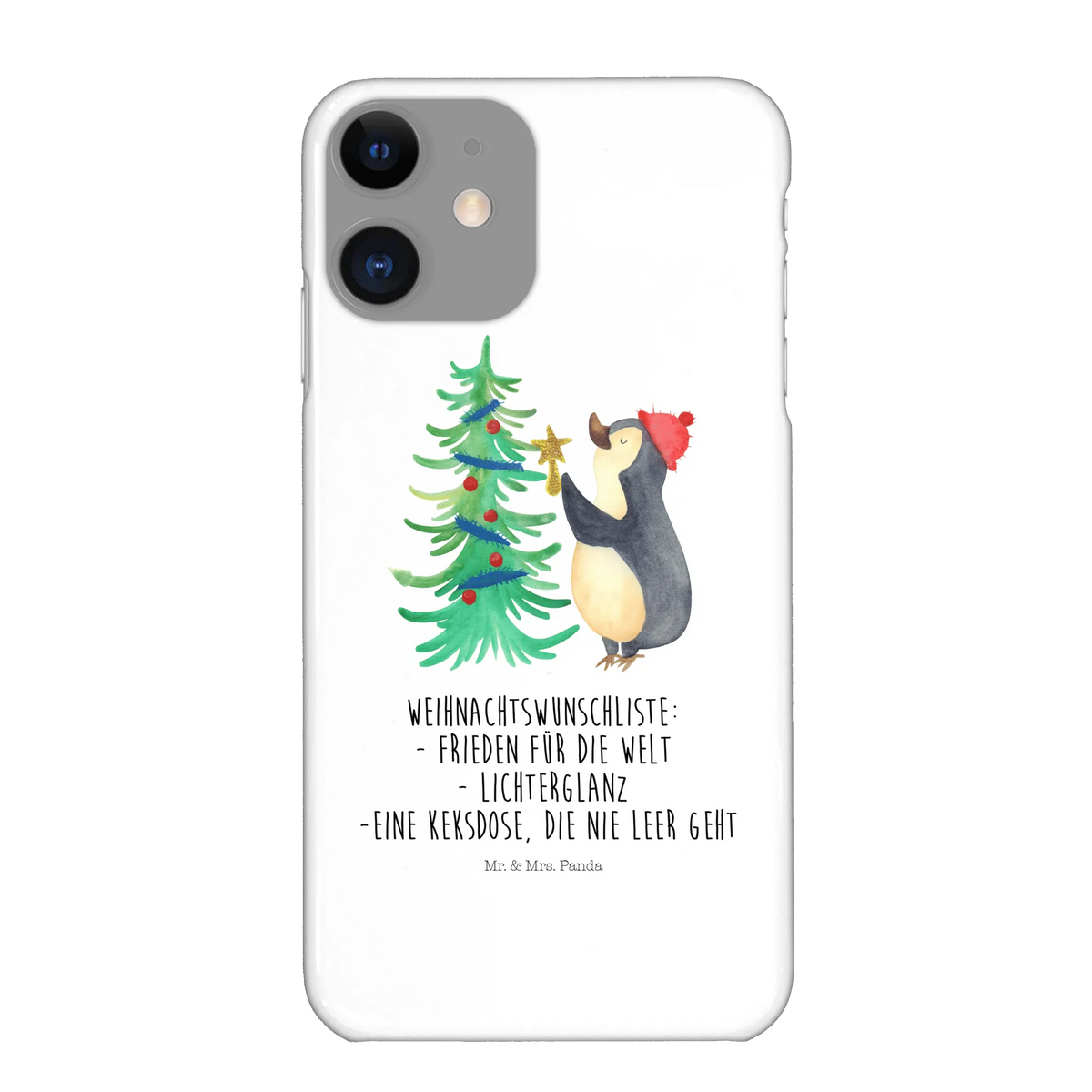 Phone case penguin Christmas tree