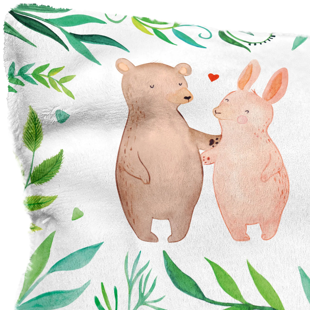 Pair of pillows bear and rabbit Embrace pillowcase, Pillow, sofa cushion, decorative pillow, love gift, Love, Loving, Two, Together, Marriage, Engagement, Proposal of marriage, Love gift, gift for her, gift for him, anniversary gift, friends, bear, rabbit, best friend, best friends