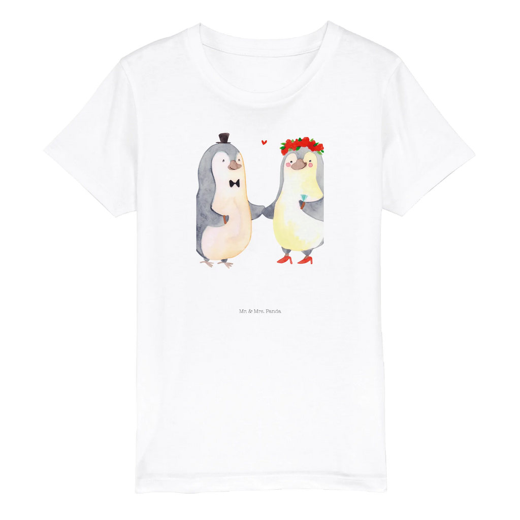 Organic Kinder T-Shirt Pinguin Heirat Kinder T-Shirt Mädchen, Kinder T-Shirt Jungen, Kinder T-Shirt, Partner, Liebe, Heiratsantrag, Hocheitstag, Freund, Ehemann, Liebesgeschenk, Heiraten, Ehefrau, Jahrestag, Verlobung, Freundin