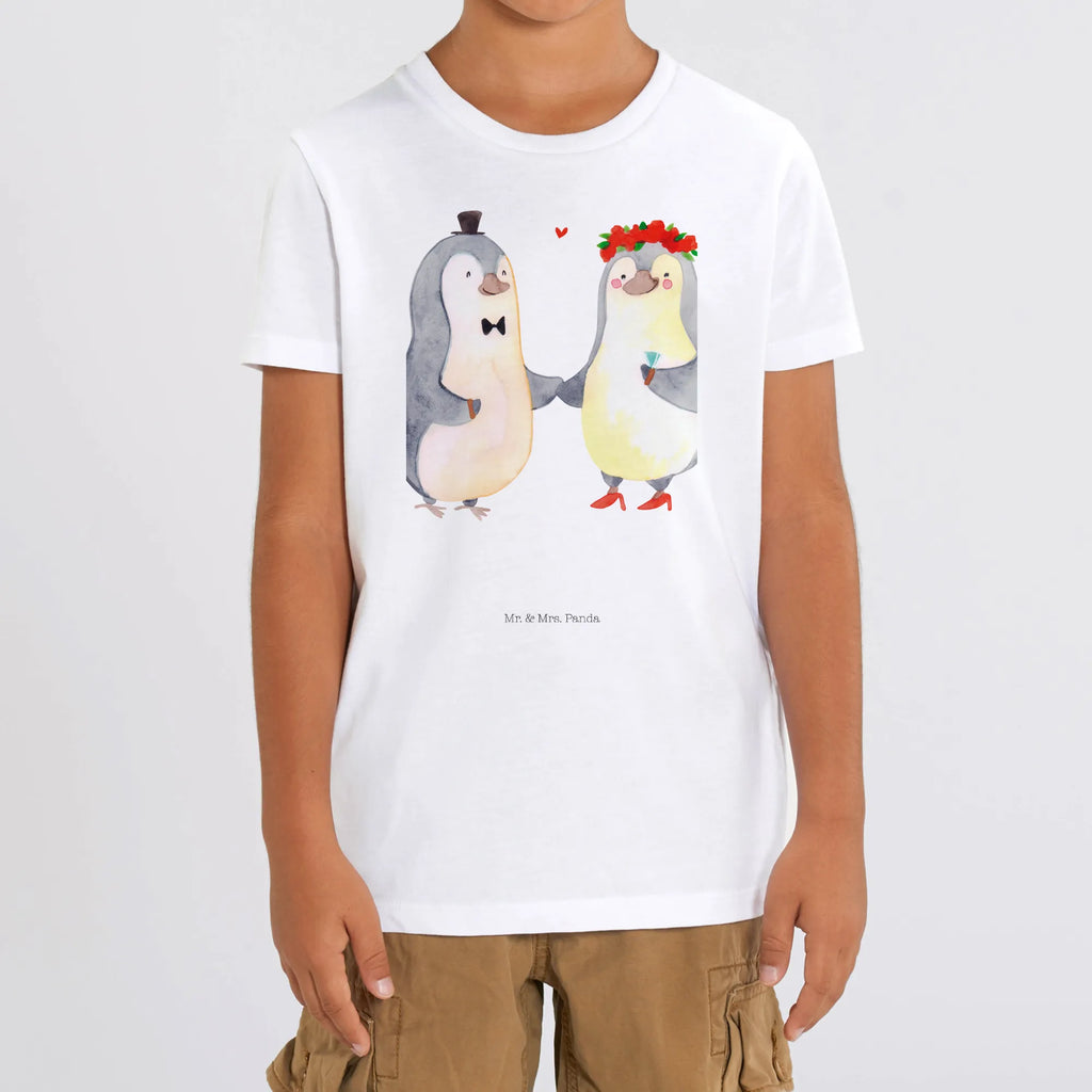 Organic Kinder T-Shirt Pinguin Heirat Kinder T-Shirt Mädchen, Kinder T-Shirt Jungen, Kinder T-Shirt, Partner, Liebe, Heiratsantrag, Hocheitstag, Freund, Ehemann, Liebesgeschenk, Heiraten, Ehefrau, Jahrestag, Verlobung, Freundin