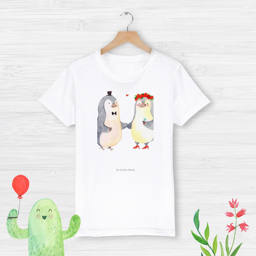 Organic Kinder T-Shirt Pinguin Heirat Kinder T-Shirt Mädchen, Kinder T-Shirt Jungen, Kinder T-Shirt, Partner, Liebe, Heiratsantrag, Hocheitstag, Freund, Ehemann, Liebesgeschenk, Heiraten, Ehefrau, Jahrestag, Verlobung, Freundin