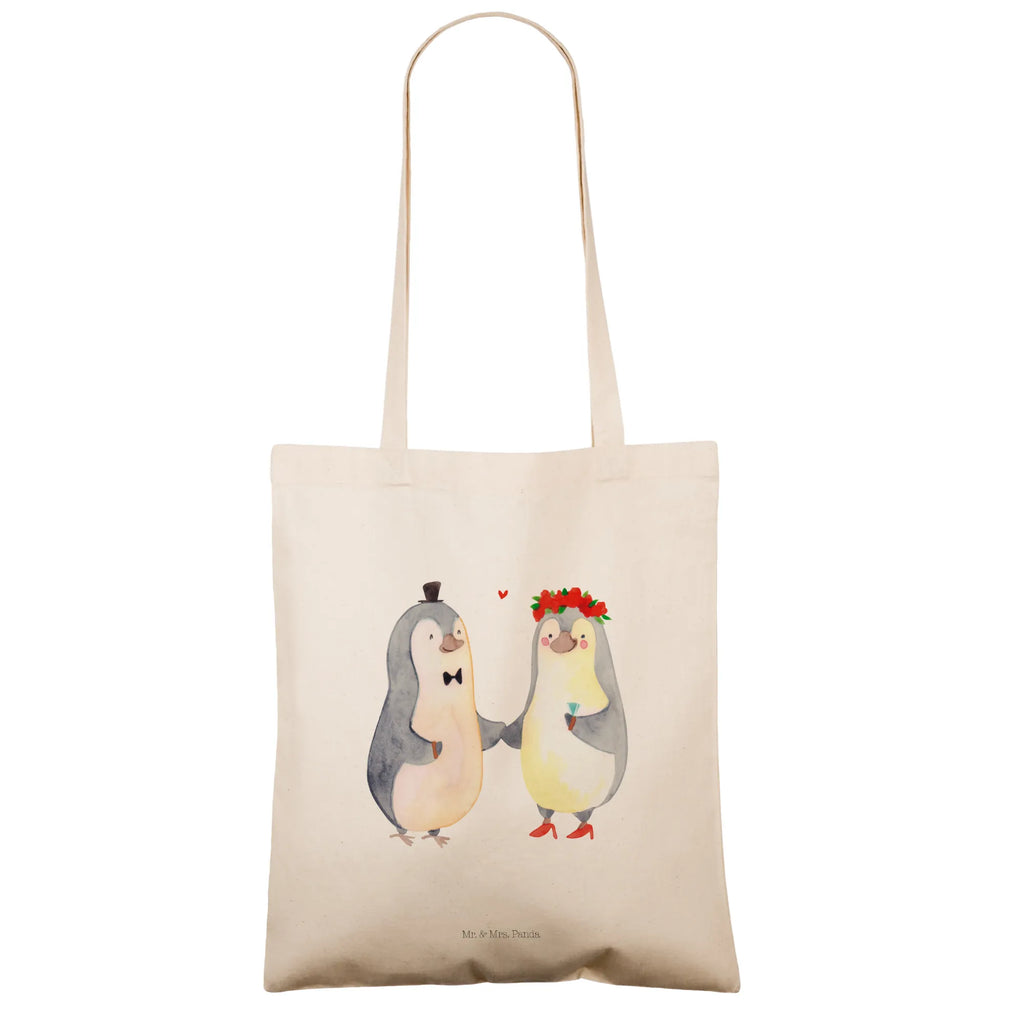 Tote bag Penguins getting married Einkaufstüte, Shopper, Beutel, Beuteltasche, Jutetasche, Schultertasche, Laptoptasche, Stofftasche, Tragetasche, Umhängetasche, Tasche, Badetasche, Jutebeutel, Strandtasche, Einkaufstasche, Stoffbeutel, Liebe, Partner, Freund, Freundin, Ehemann, Ehefrau, Heiraten, Verlobung, Heiratsantrag, Liebesgeschenk, Jahrestag, Hocheitstag