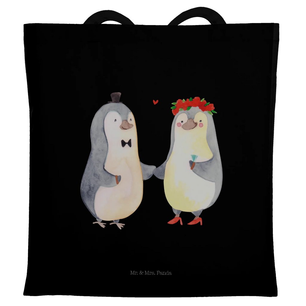 Tote bag Penguins getting married Einkaufstüte, Shopper, Beutel, Beuteltasche, Jutetasche, Schultertasche, Laptoptasche, Stofftasche, Tragetasche, Umhängetasche, Tasche, Badetasche, Jutebeutel, Strandtasche, Einkaufstasche, Stoffbeutel, Liebe, Partner, Freund, Freundin, Ehemann, Ehefrau, Heiraten, Verlobung, Heiratsantrag, Liebesgeschenk, Jahrestag, Hocheitstag
