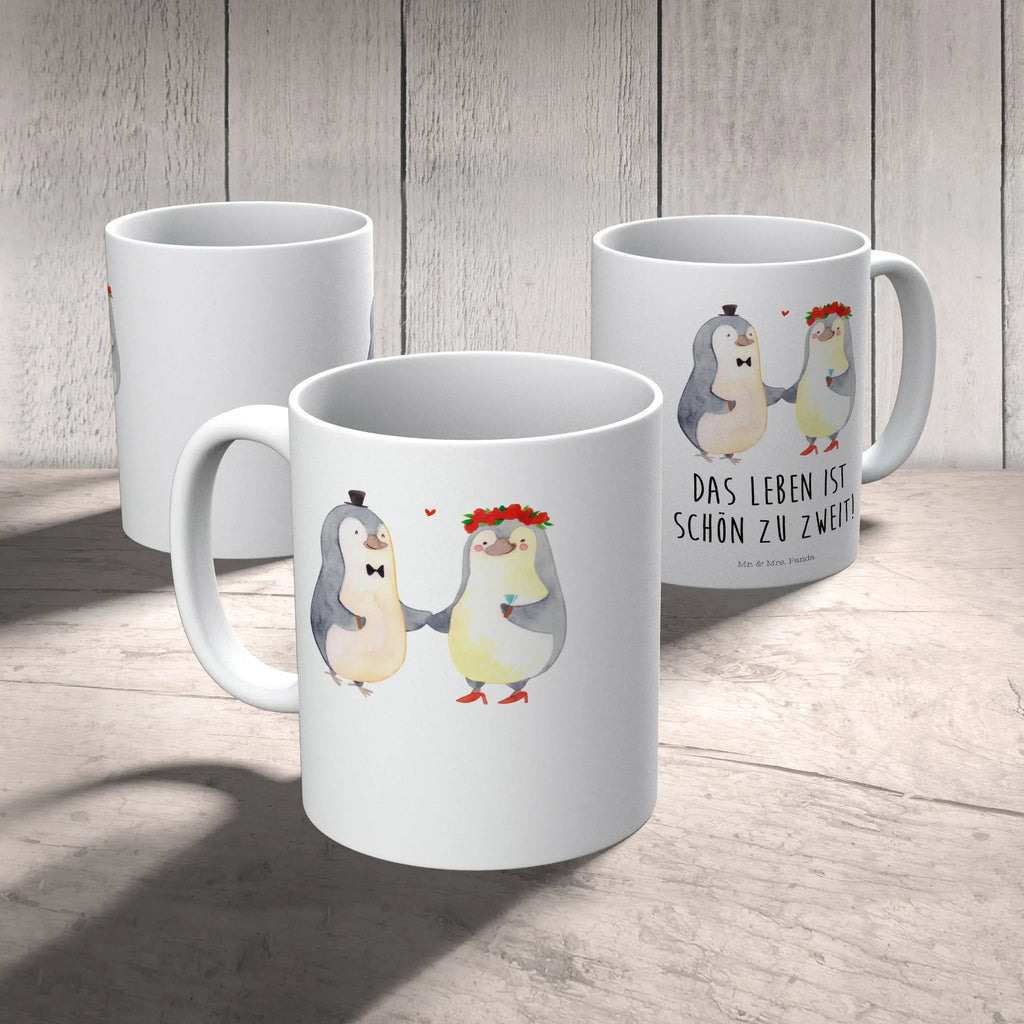 Child's mug Penguins getting married plastic cup, kindergarten, drinking cup, coffee cup, camping mug, mug, Love, Loving, Two, Together, Marriage, Engagement, Proposal of marriage, Love gift, gift for her, gift for him, anniversary gift