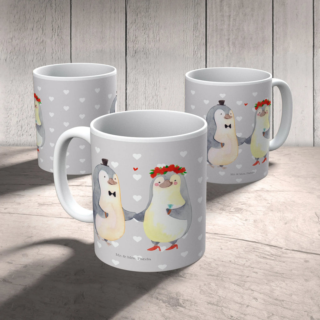 Child's mug Penguins getting married plastic cup, kindergarten, drinking cup, coffee cup, camping mug, mug, Love, Loving, Two, Together, Marriage, Engagement, Proposal of marriage, Love gift, gift for her, gift for him, anniversary gift