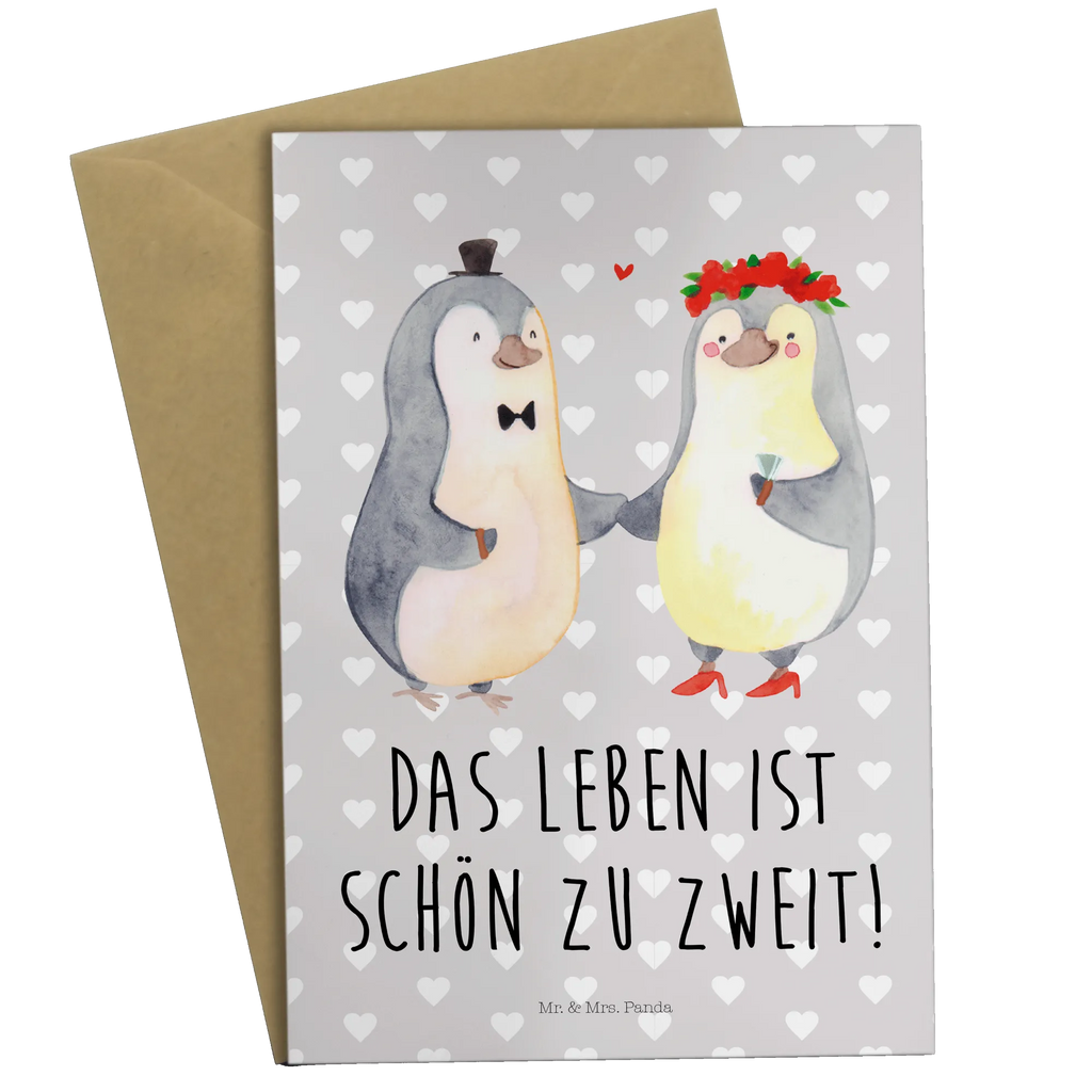 Greetings card Penguins getting married invitation card, greeting card, folding card, wedding card, birthday card, Love, Loving, Two, Together, Marriage, Engagement, Proposal of marriage, Love gift, gift for her, gift for him, anniversary gift