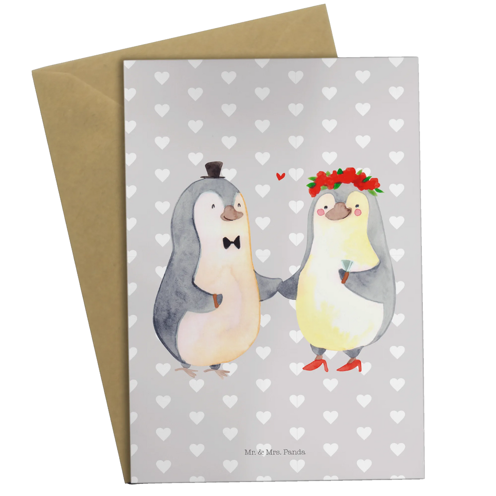 Greetings card Penguins getting married invitation card, greeting card, folding card, wedding card, birthday card, Love, Loving, Two, Together, Marriage, Engagement, Proposal of marriage, Love gift, gift for her, gift for him, anniversary gift