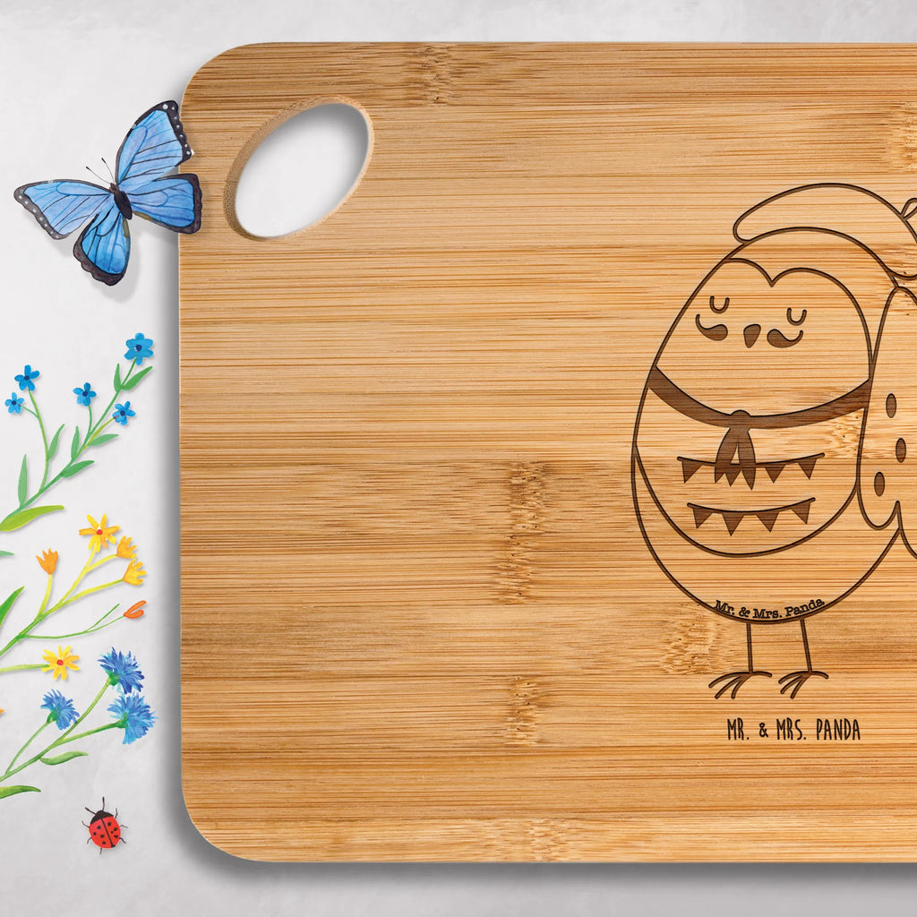 Bambus - Schneidebrett Eule Frankreich Hackbrett, Frühstücksbrett, Servierbrett, Küchenbrett, Schneidebrett, Holzbrett, Brett, Holzbrettchen, Eule, hibou, das Leben ist schön, Spruch Französisch, La vie est belle, Eule Deko, Owl, Eulen, Frankreich, Spruch schön