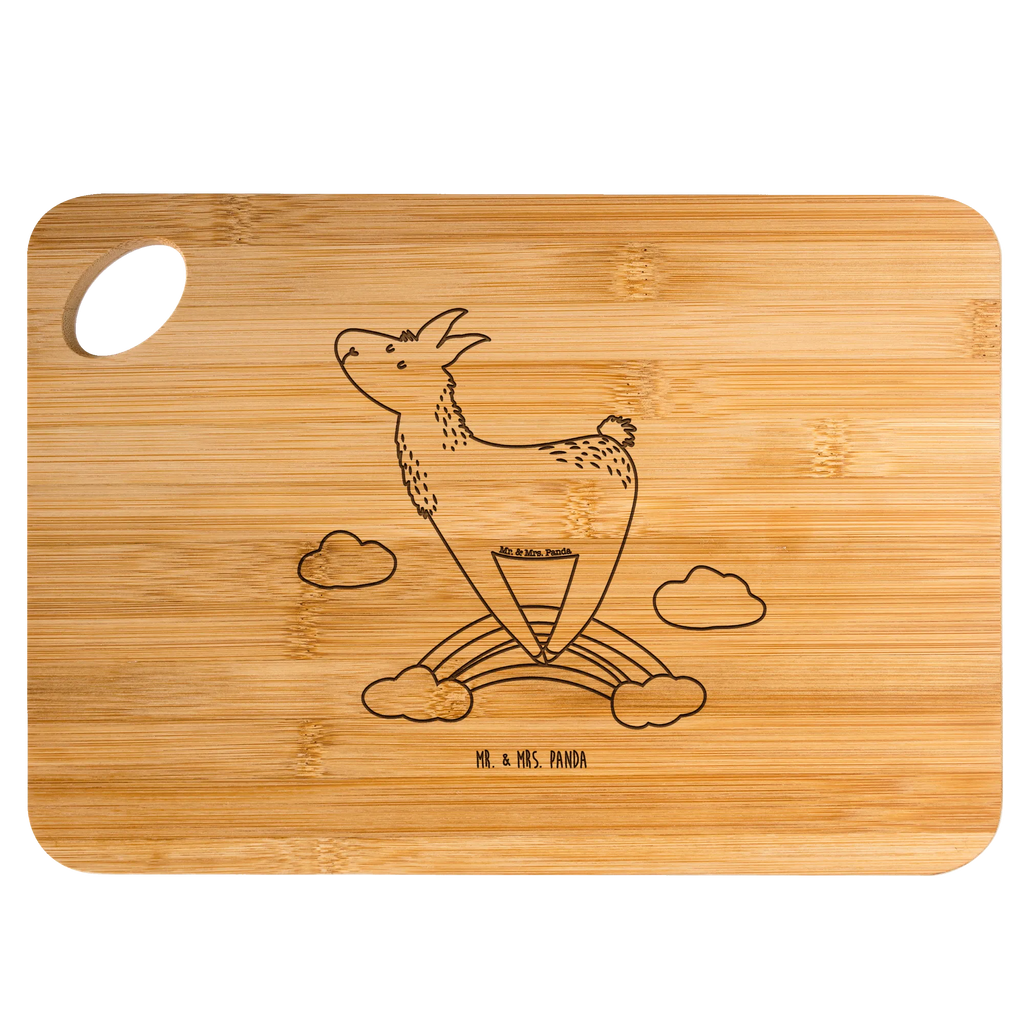 Bamboo chopping board lama rainbow engraving, kitchen, nature, kitchen board, cutting block, bamboo, breakfast board, breakfast, robust, solid, cutting board, carving board, wood, dulcimer, board, slices, Llama, llama, alpaca, trendy animal, Lamas, Freedom, Haters, Cloud country, Self-employed, Outsider, Rainbow, Lama, School, Abi, Haters gonna hate, Hobby